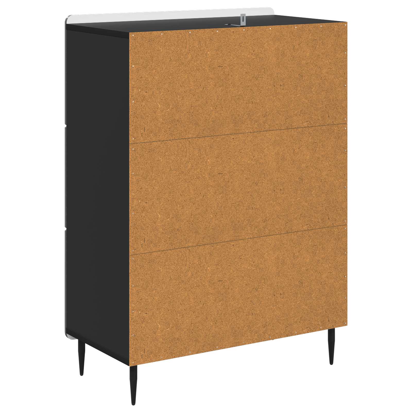 Ormar s ladicama Crna 66 x 34,5 x 92 cm Konstruirano drvo