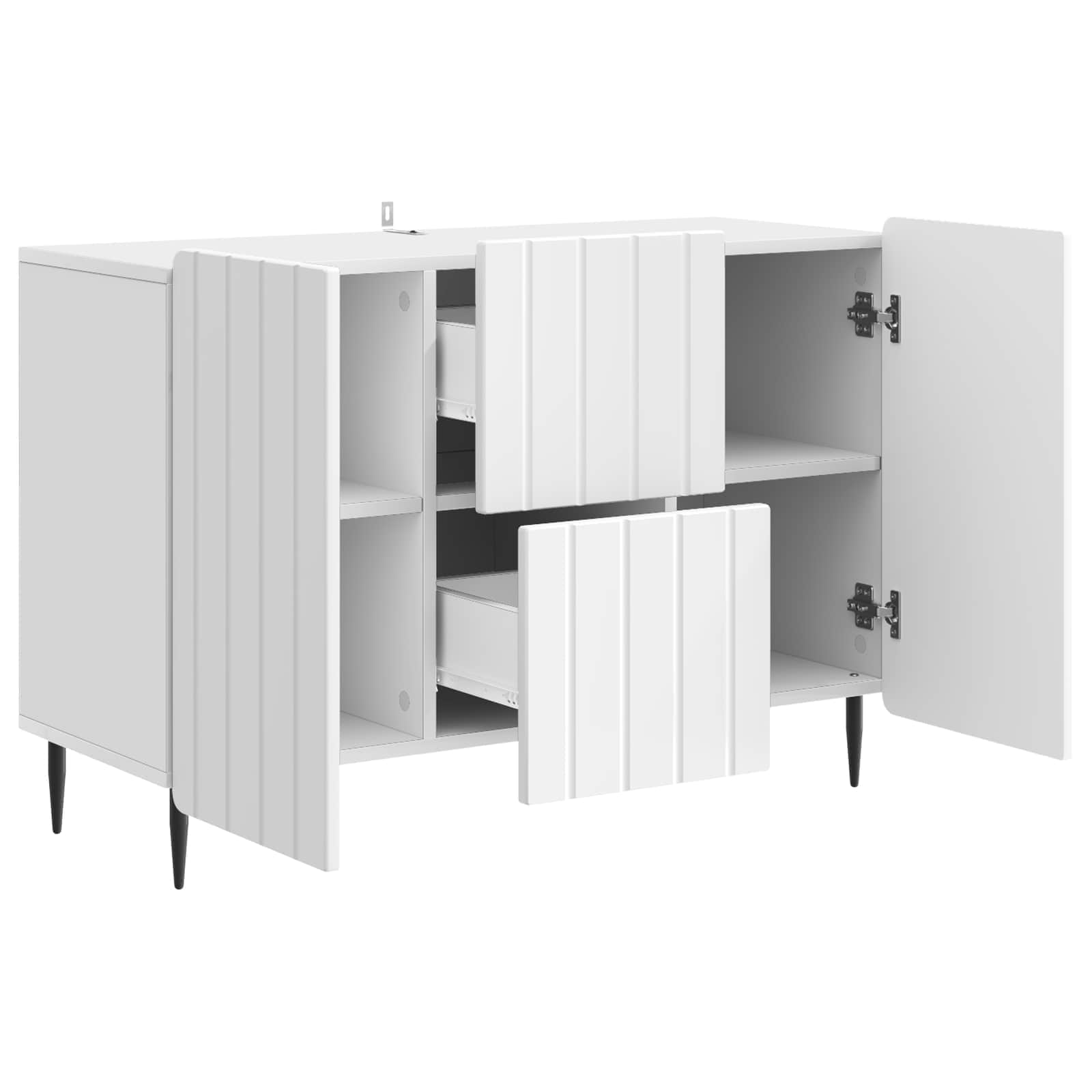 Kreveta s ladicama Bijela visokog sjaja 89 x 34,5 x 62 cm