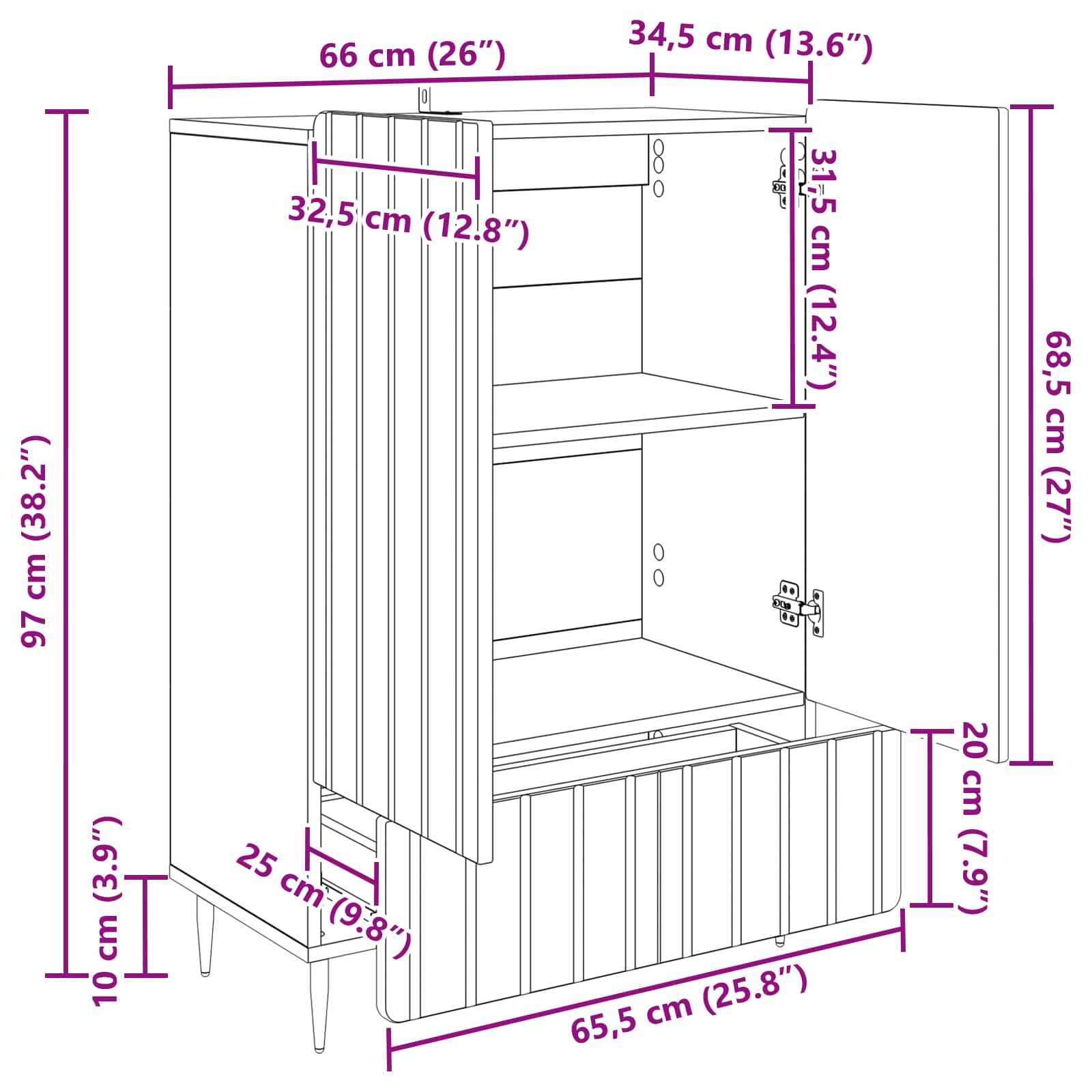 Kreveta Dimljeni hrast 66 x 34,5 x 97 cm Konstruirano drvo