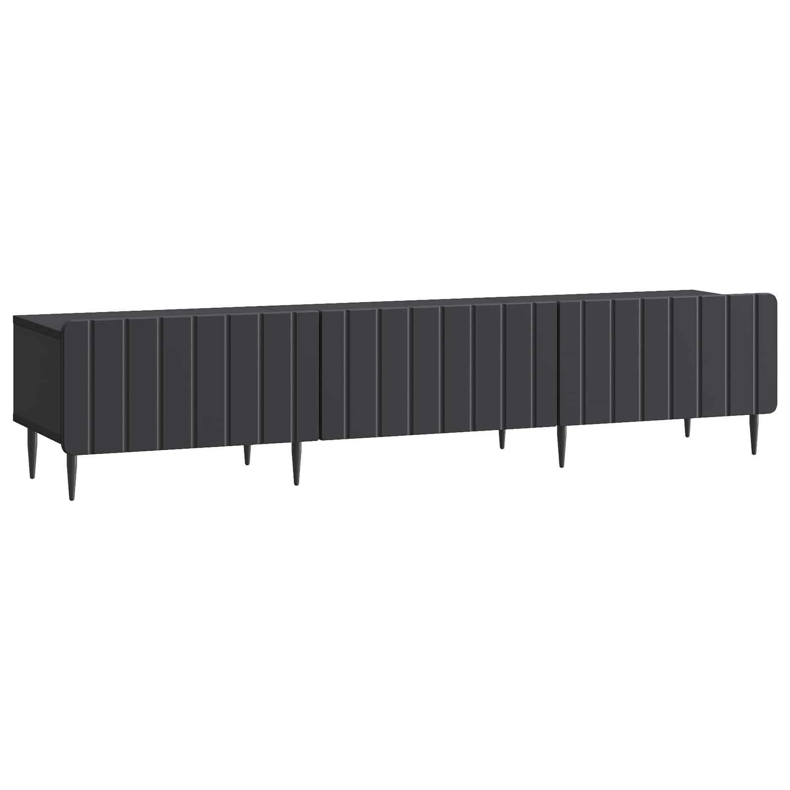 TV ormar s ladicama Crna 147 x 34,5 x 32 cm Konstruirano drvo