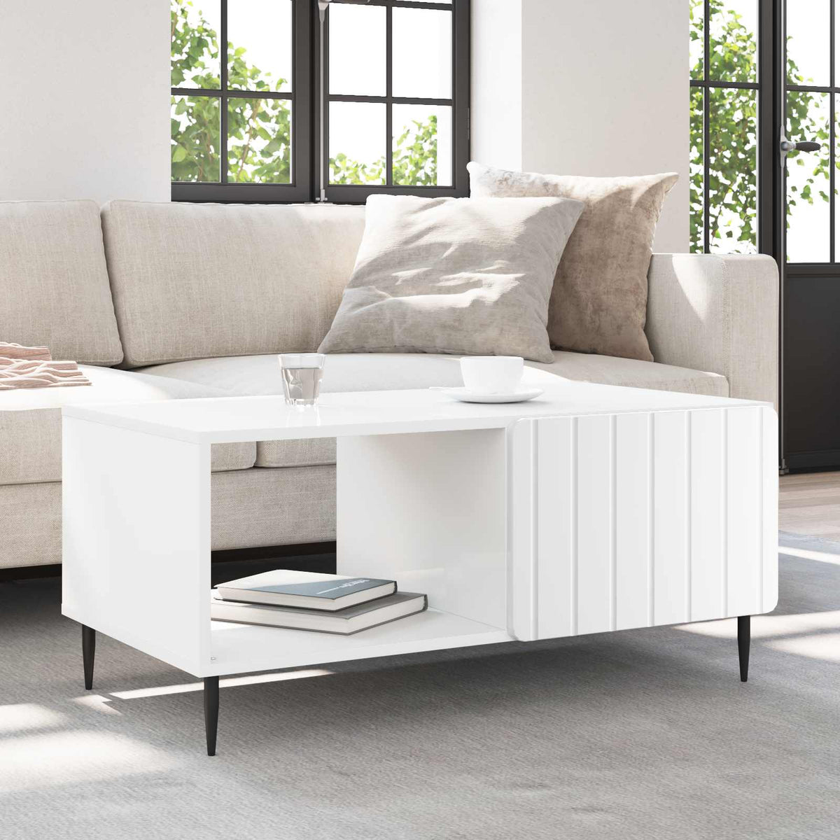 Kava Stol Bijela 90 x 50 x 40 cm Konstruirano drvo