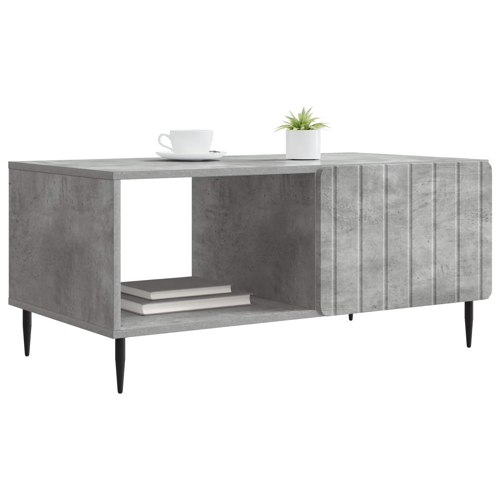 Kava Stol Betonska siva 90 x 50 x 40 cm Konstruirano drvo