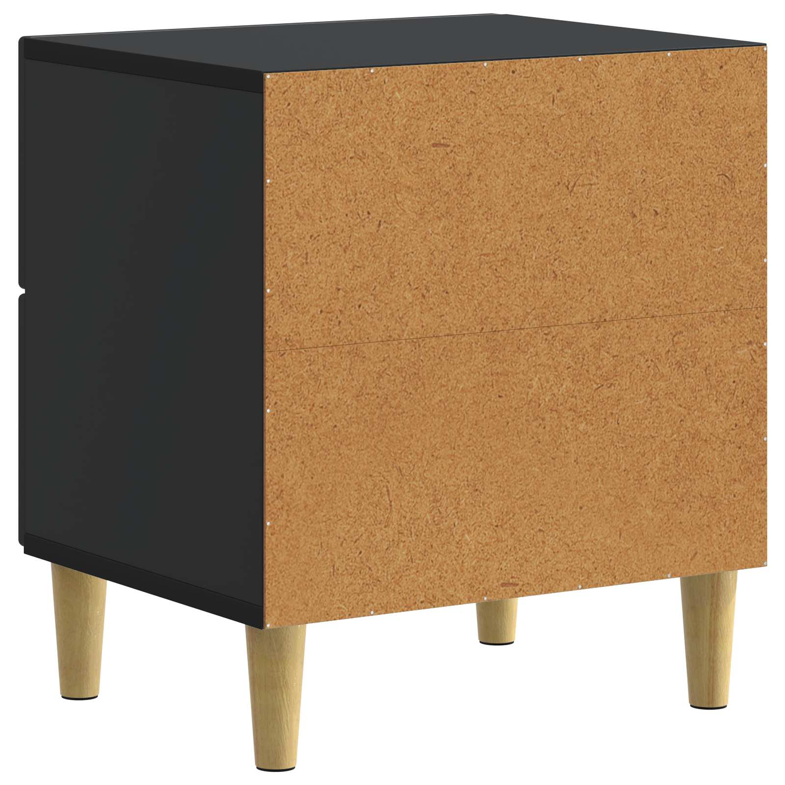 Noćni ormar s ladicama Crna 43 x 34,5 x 48 cm Konstruirano drvo