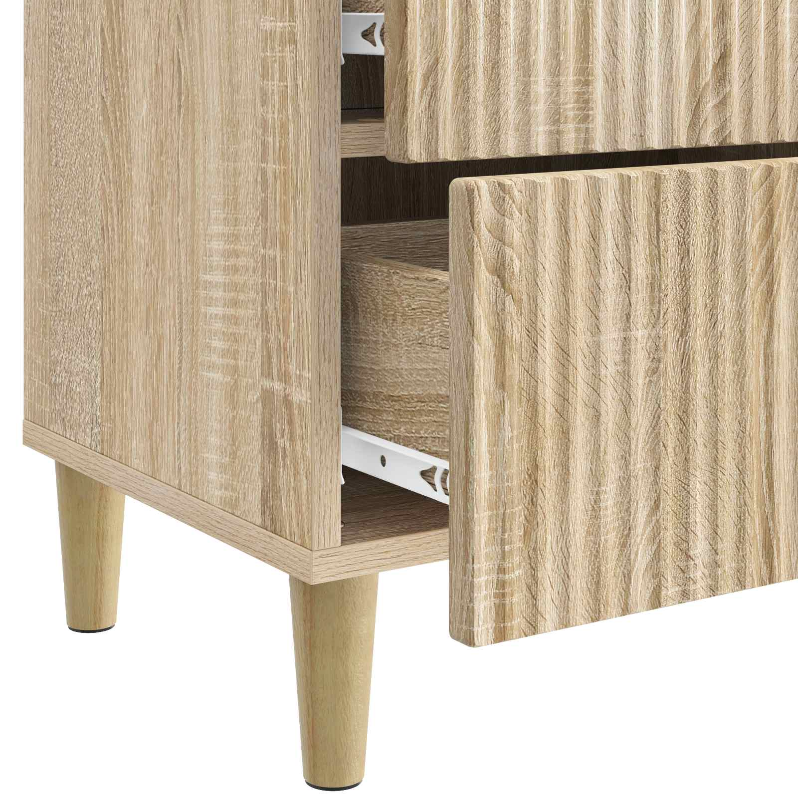 Noćni ormar s ladicama 2 pcs Hrast sonoma 43 x 34,5 x 48 cm