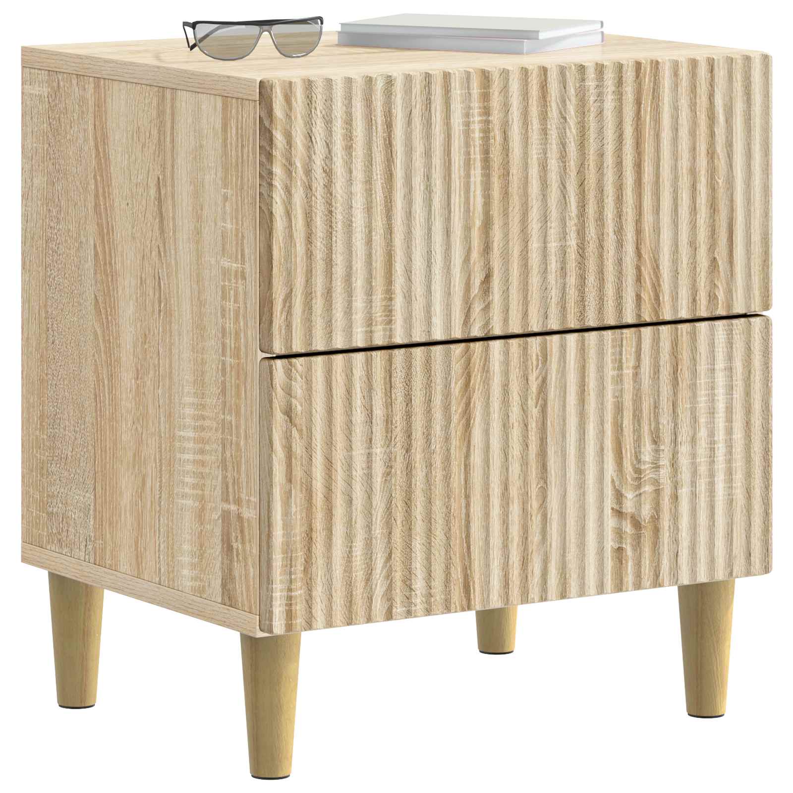 Noćni ormar s ladicama 2 pcs Hrast sonoma 43 x 34,5 x 48 cm