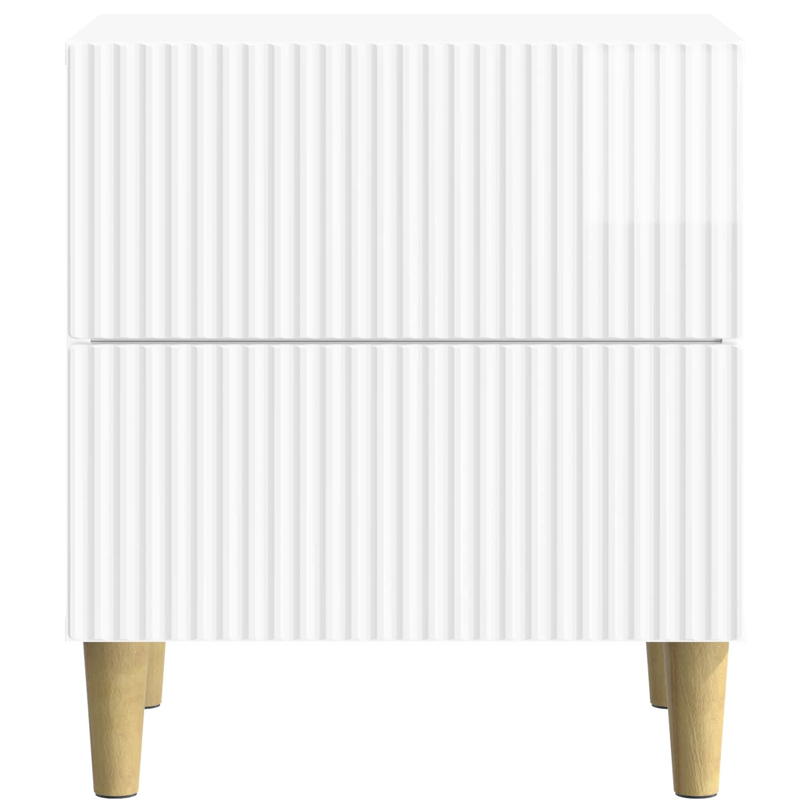 Noćni ormar s ladicama Bijela visokog sjaja 43 x 34,5 x 48 cm