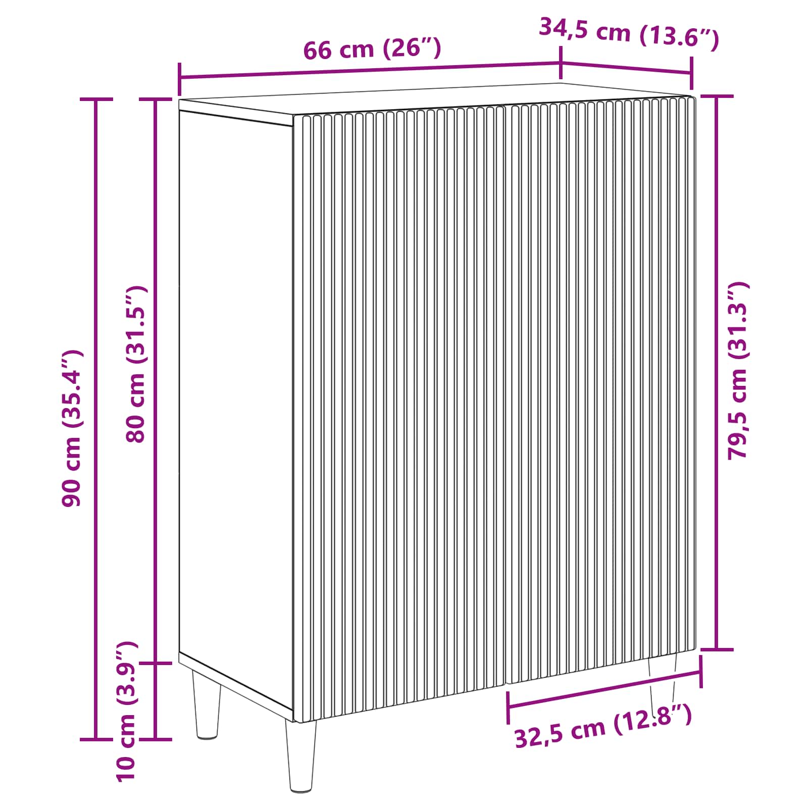 Kreveta Dimljeni hrast 66 x 34,5 x 90 cm Konstruirano drvo