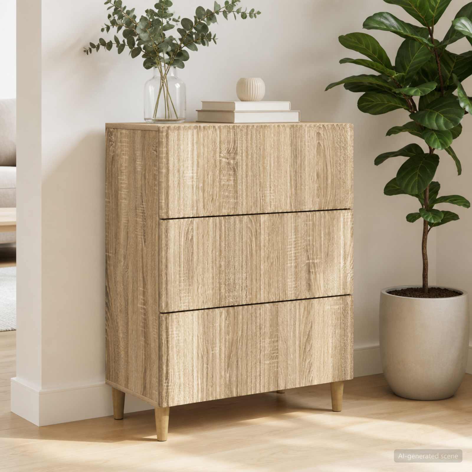 Ormar s ladicama Hrast sonoma 66 x 34,5 x 90 cm