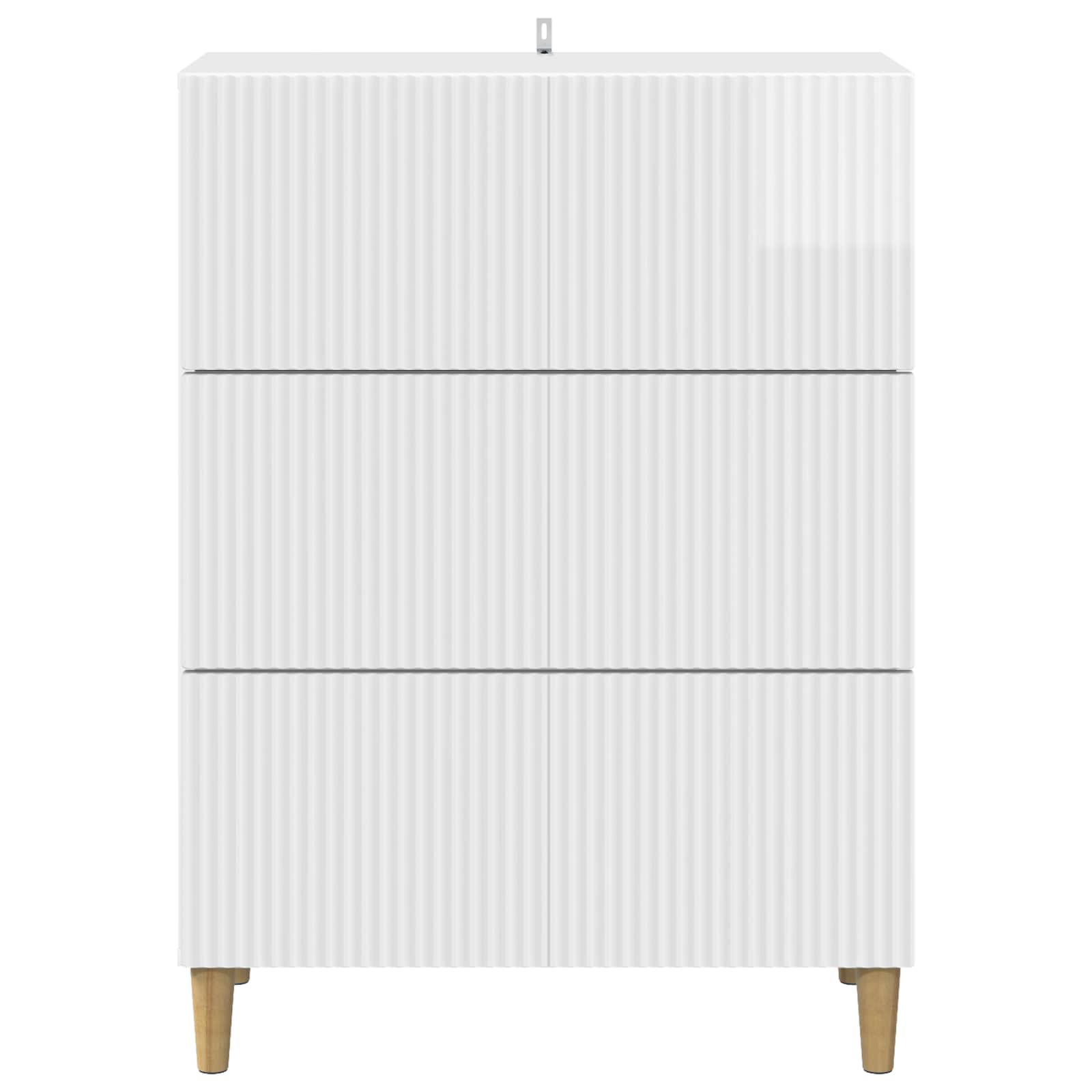 Ormar s ladicama Bijela visokog sjaja 66 x 34,5 x 90 cm