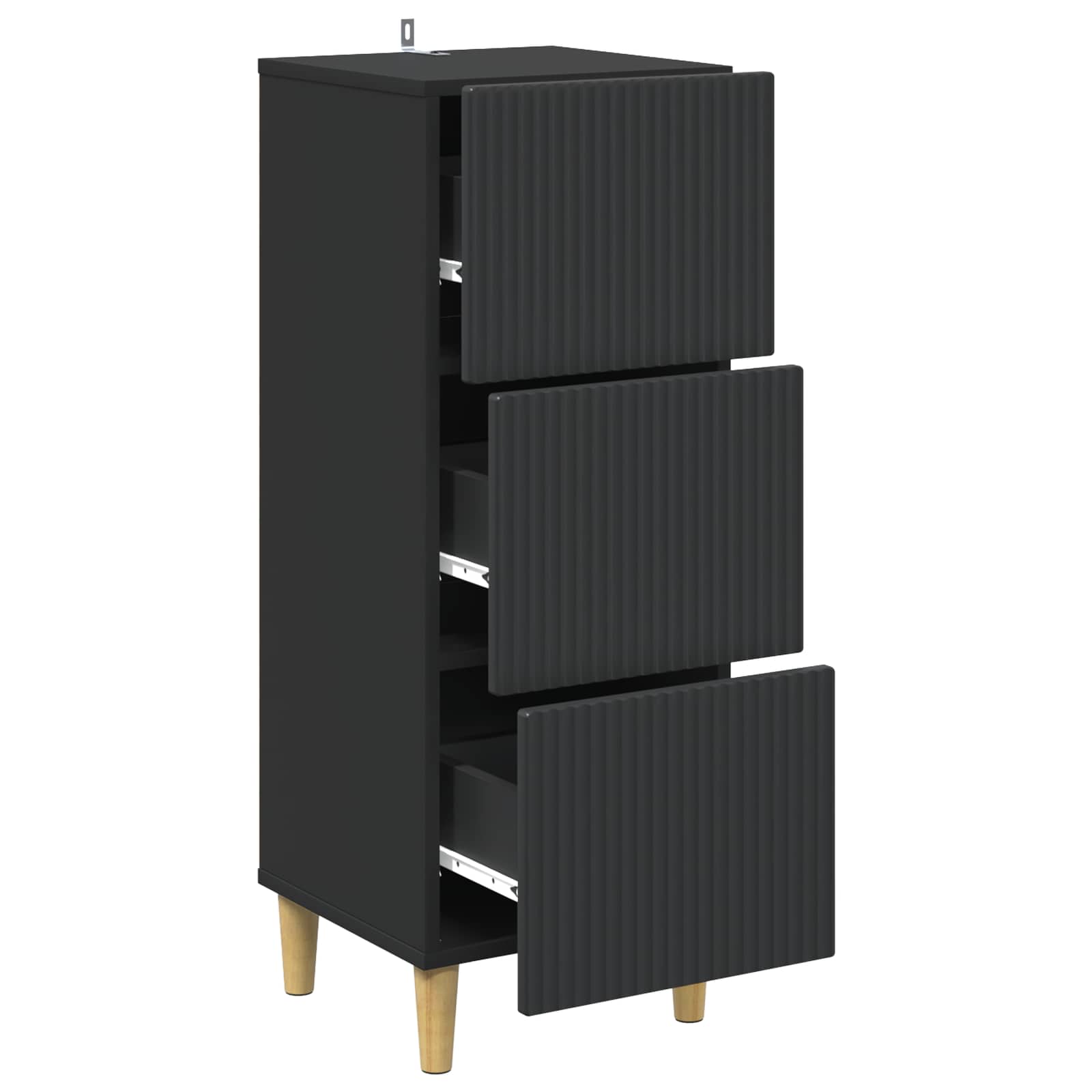 Ormar s ladicama Crna 33 x 34,5 x 90 cm Konstruirano drvo