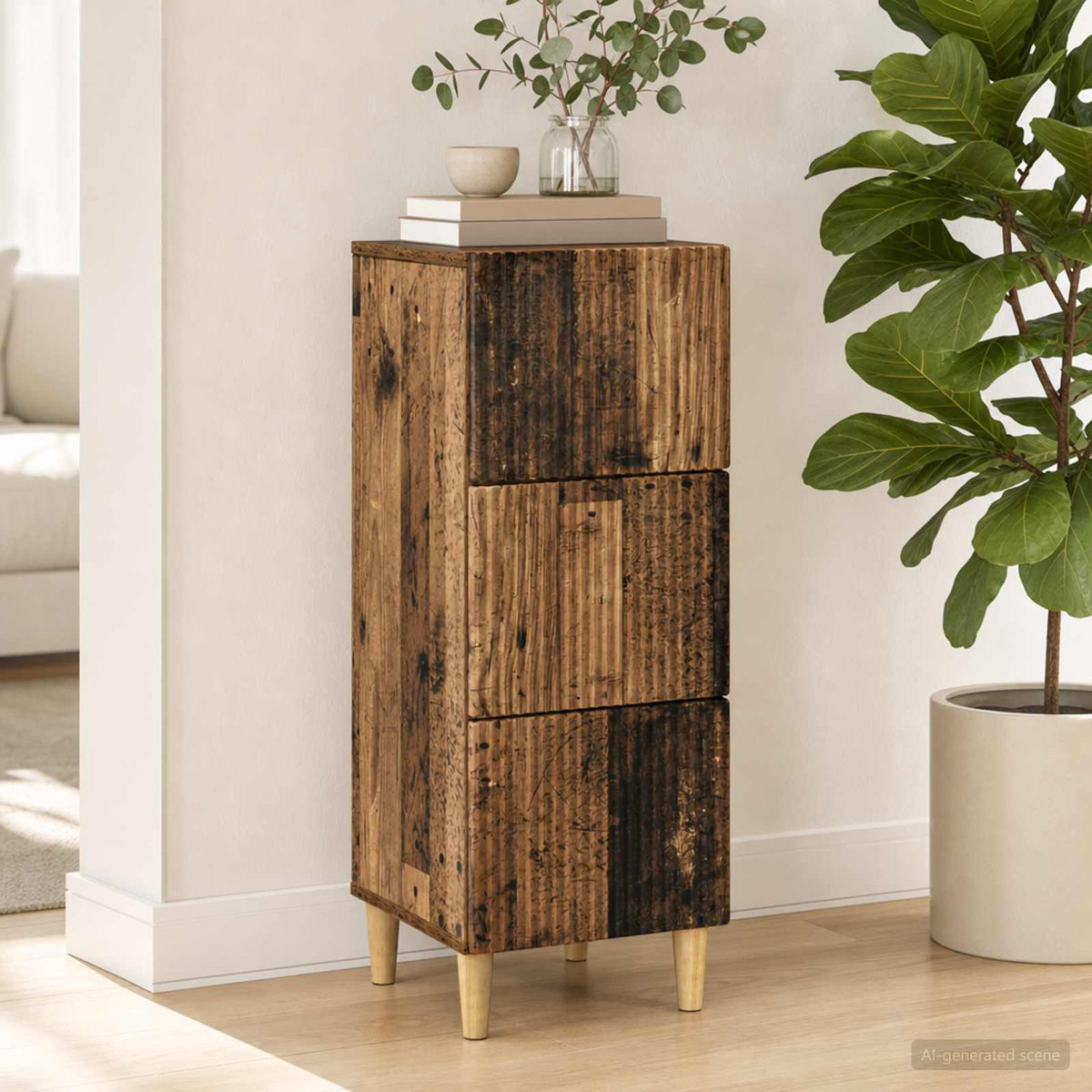 Ormar s ladicama Staro drvo 33 x 34,5 x 90 cm Konstruirano drvo