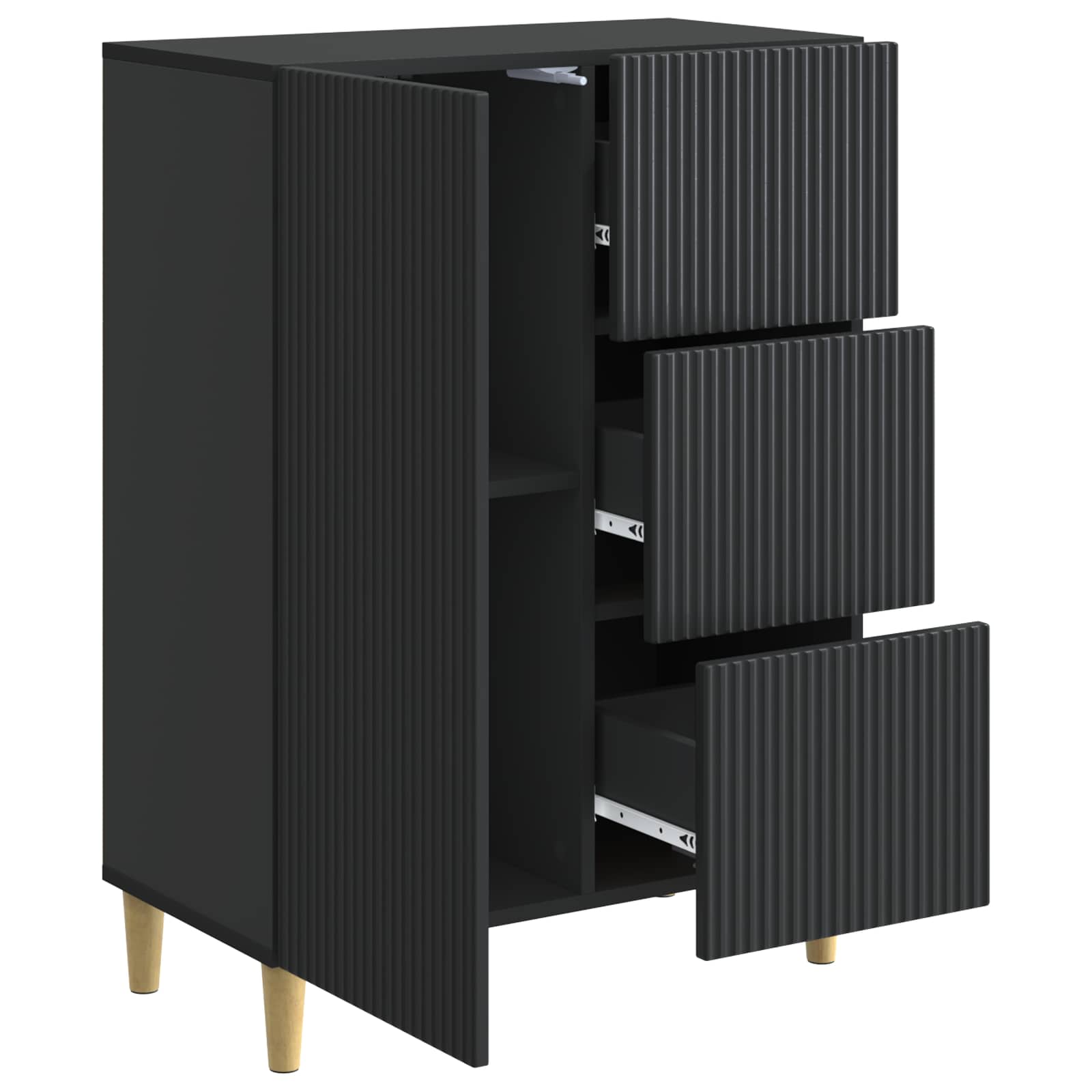 Kreveta s ladicama Crna 66 x 34,5 x 90 cm Konstruirano drvo