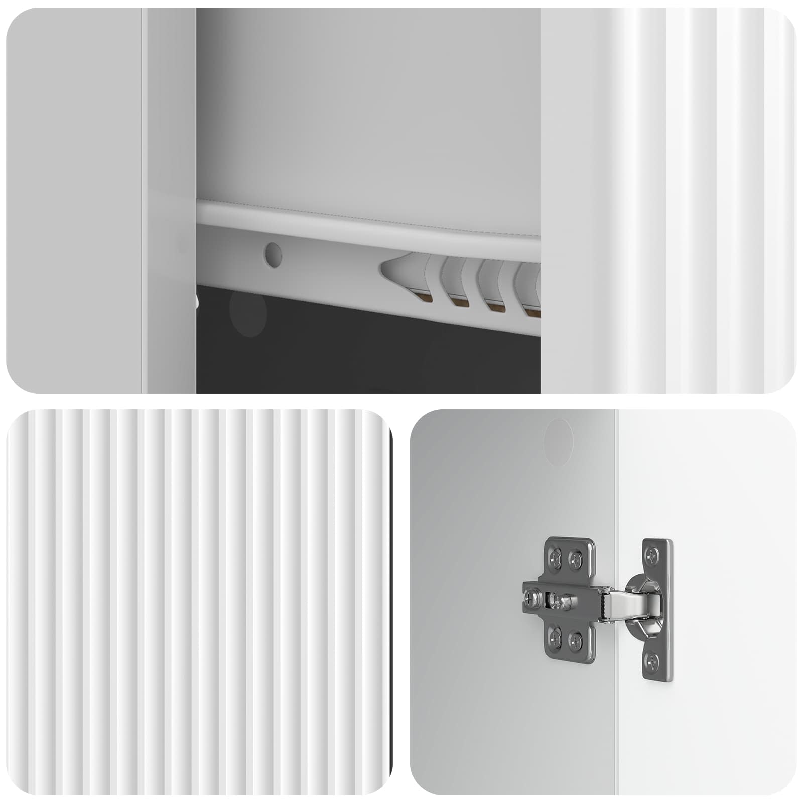 Kreveta s ladicama Bijela visokog sjaja 66 x 34,5 x 90 cm