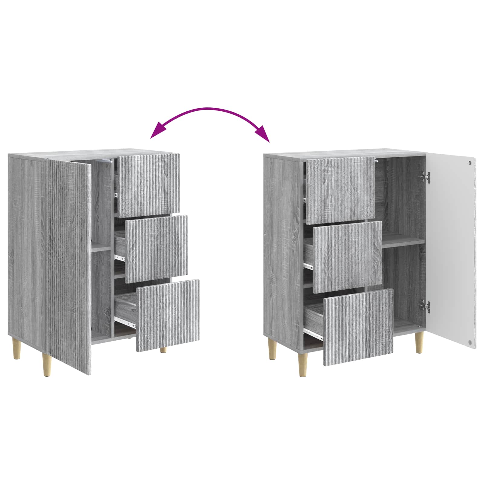 Kreveta Siva sonoma 66 x 34,5 x 90 cm Konstruirano drvo