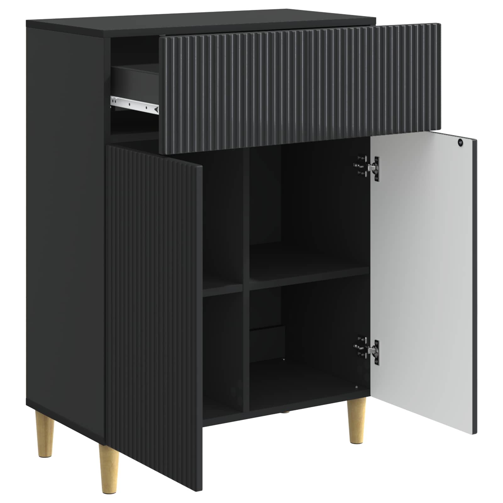 Kreveta s ladicama Crna 66 x 34,5 x 90 cm Konstruirano drvo