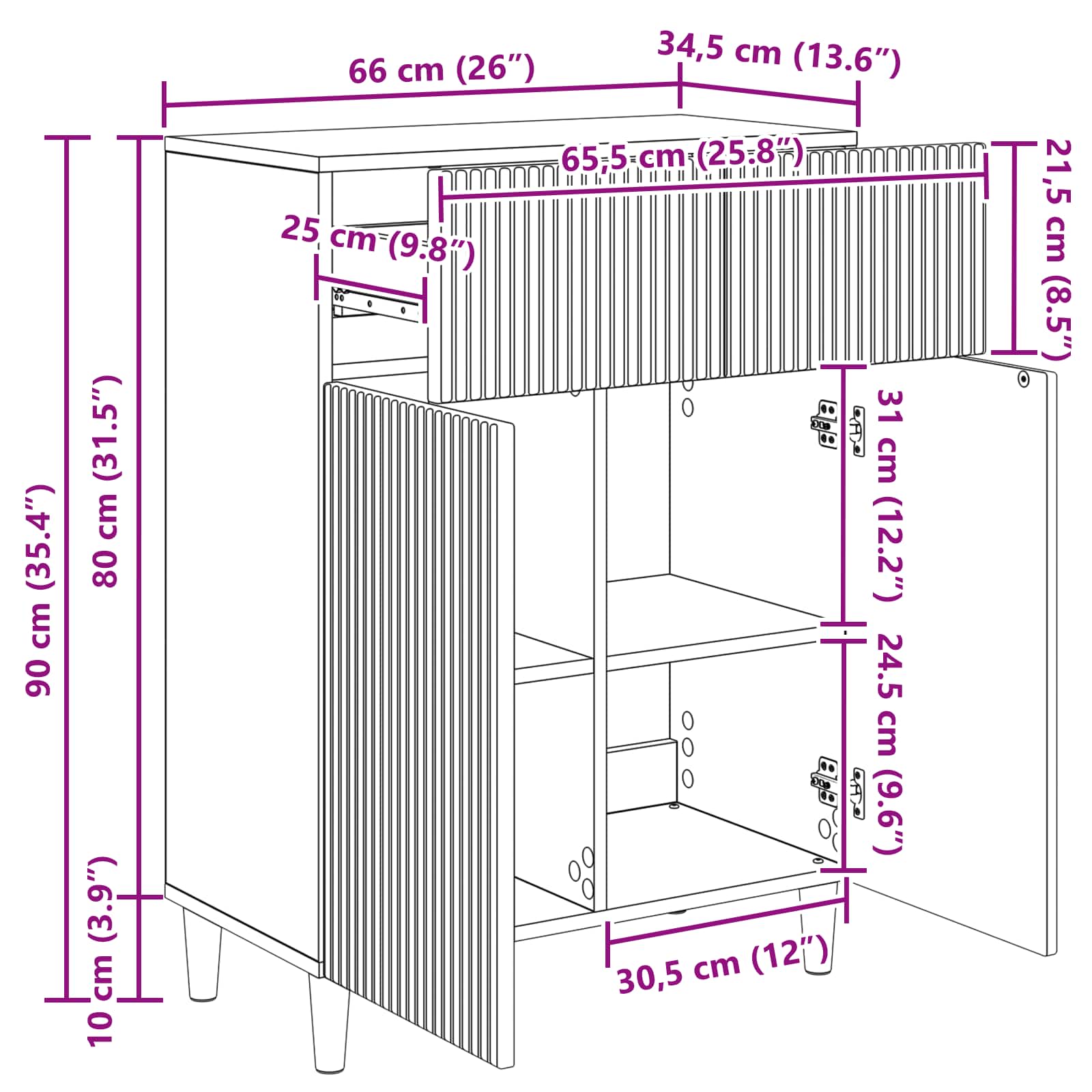 Kreveta Dimljeni hrast 66 x 34,5 x 90 cm Konstruirano drvo