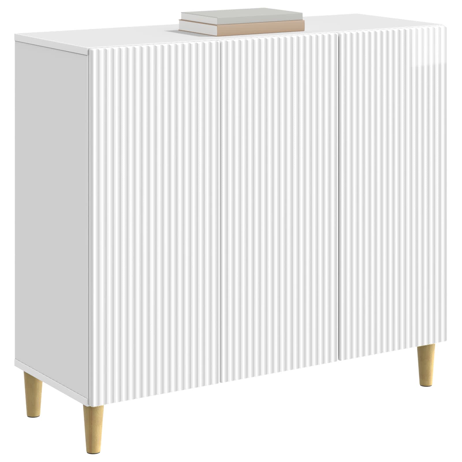Kreveta Bijela visokog sjaja 89 x 34,5 x 80 cm