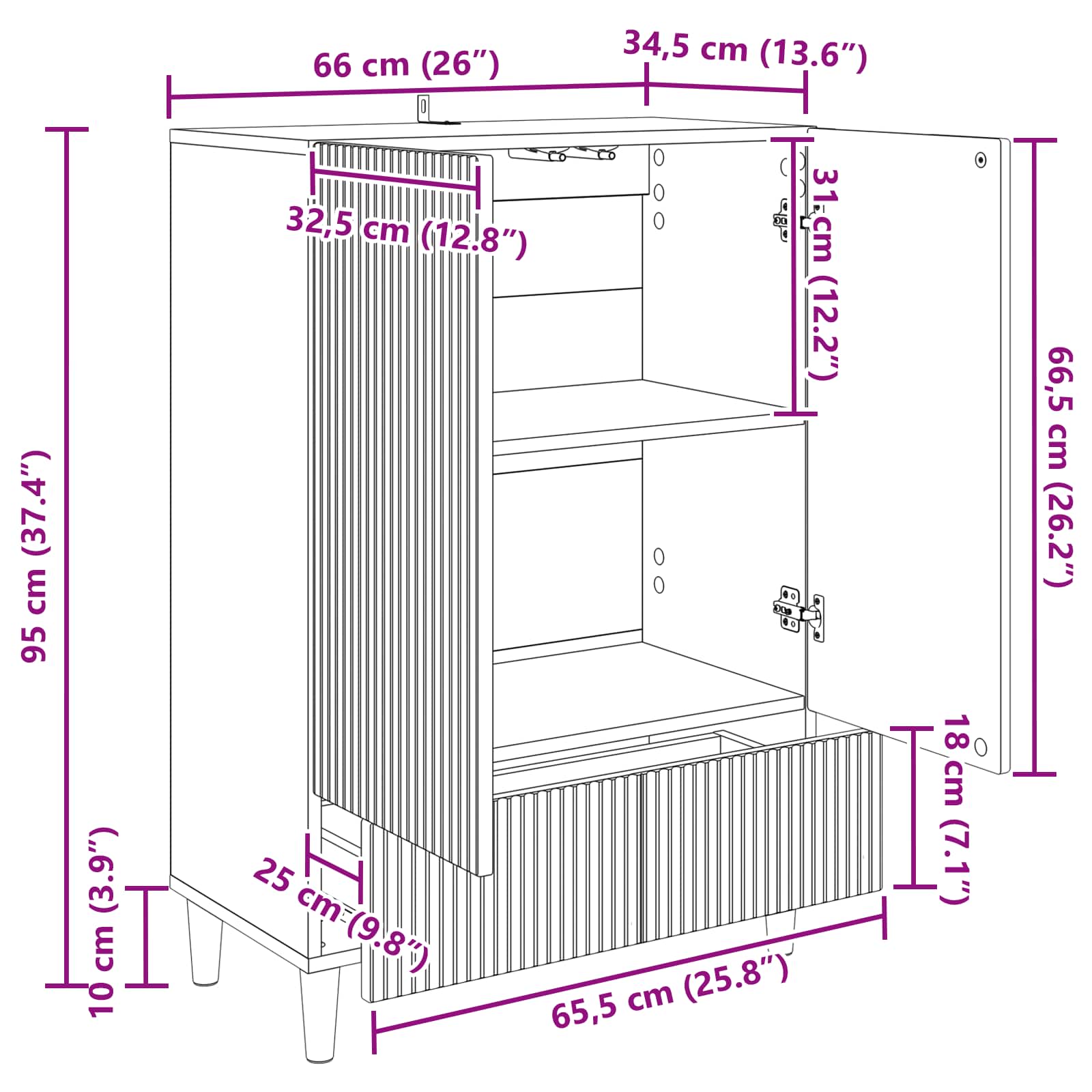 Kreveta Dimljeni hrast 66 x 34,5 x 95 cm Konstruirano drvo