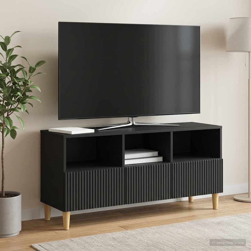 TV ormar s ladicama Crna 102 x 34,5 x 50 cm Konstruirano drvo