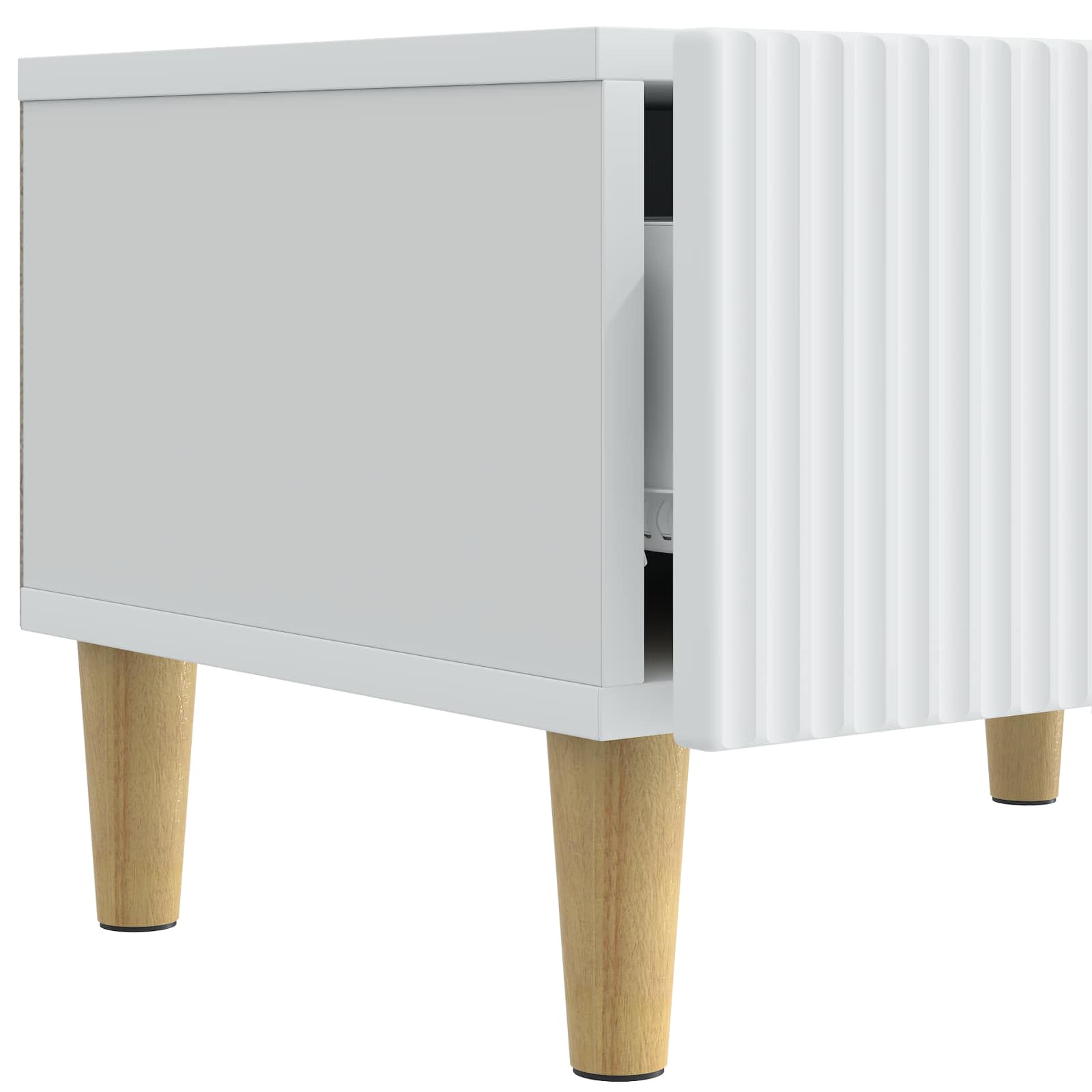 TV ormar s ladicama Bijela 147 x 34,5 x 30 cm Konstruirano drvo