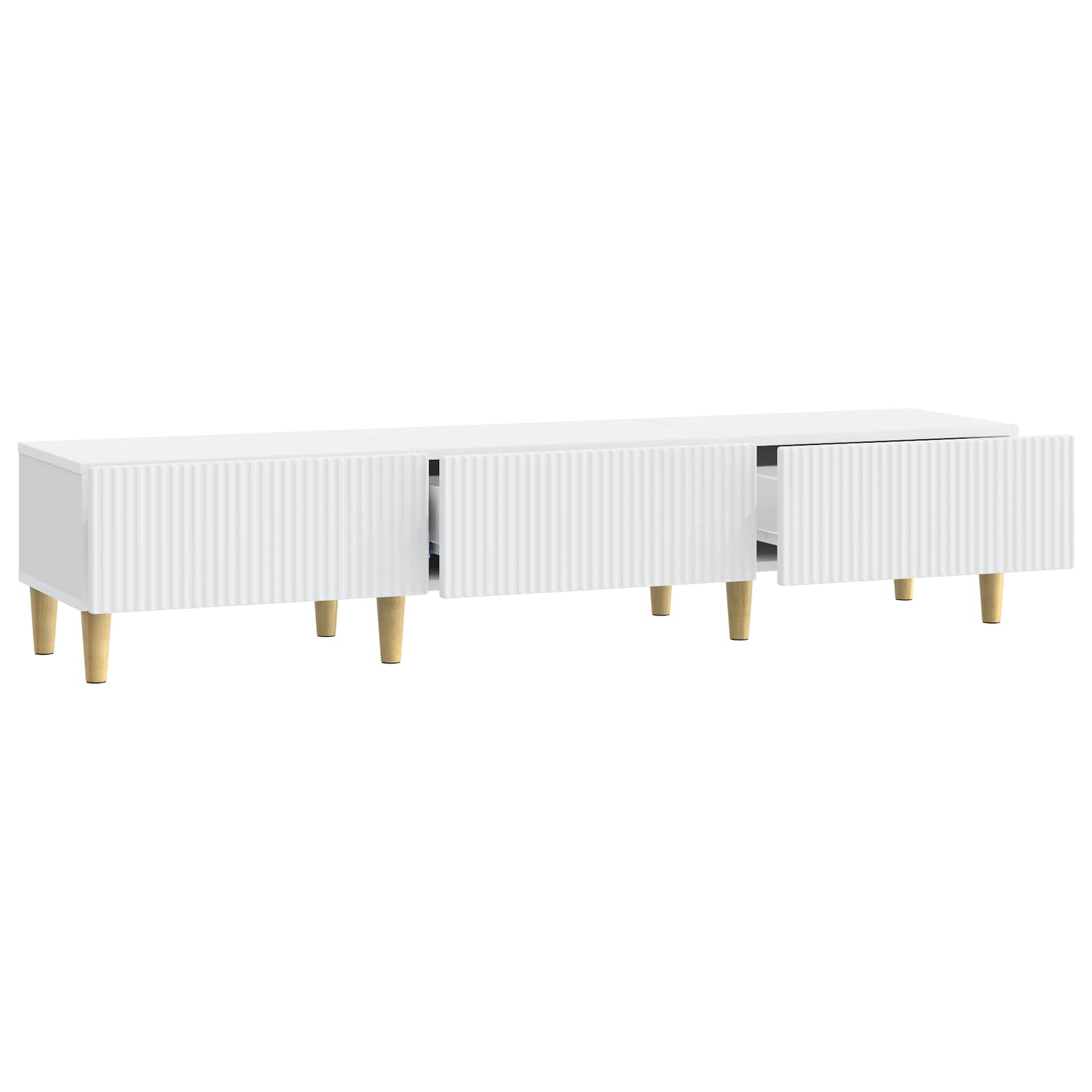 TV ormar s ladicama Bijela 147 x 34,5 x 30 cm Konstruirano drvo