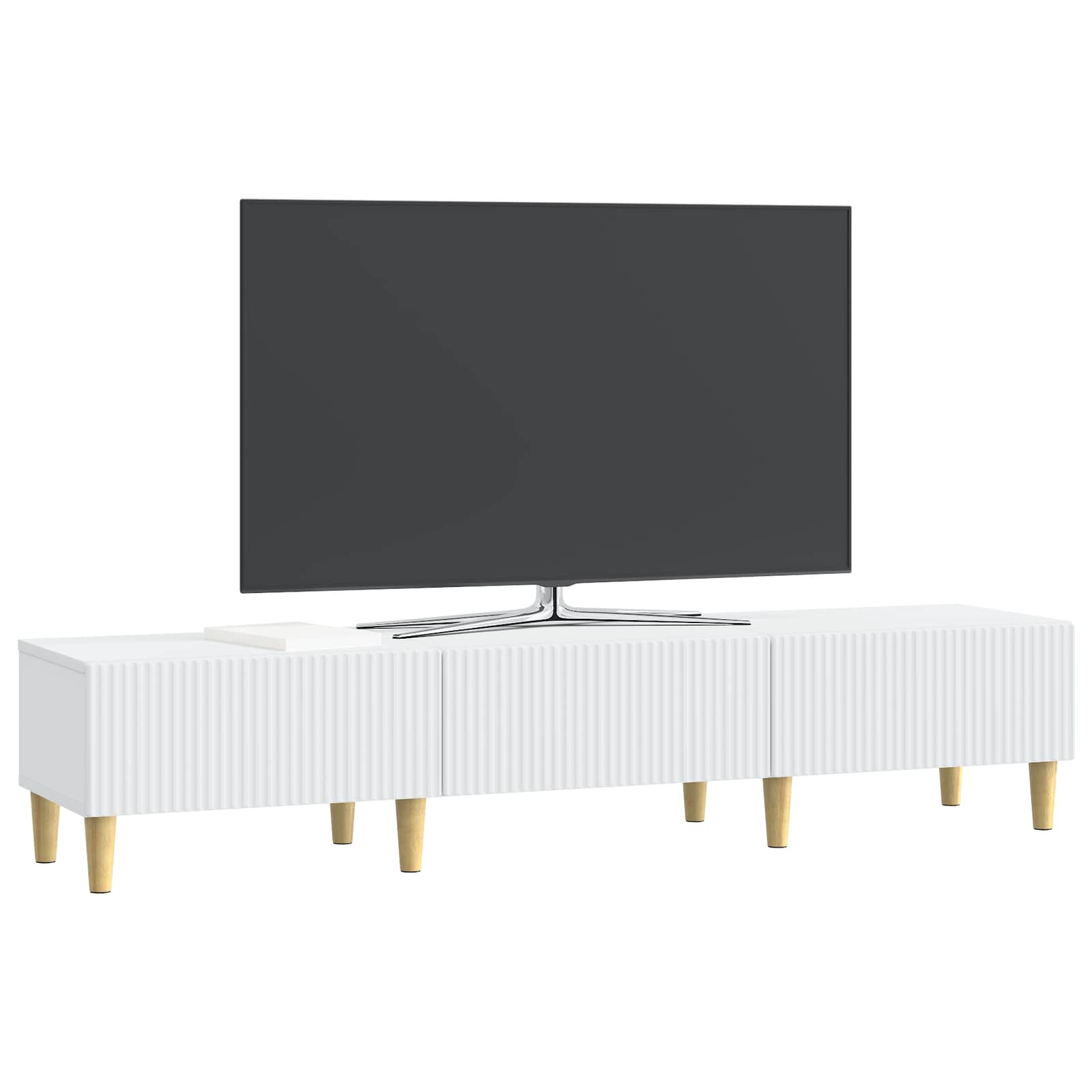TV ormar s ladicama Bijela 147 x 34,5 x 30 cm Konstruirano drvo