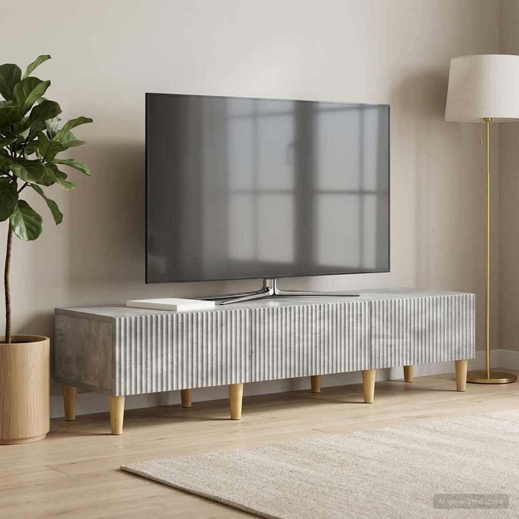 TV ormar Betonska siva 147 x 34,5 x 30 cm Konstruirano drvo