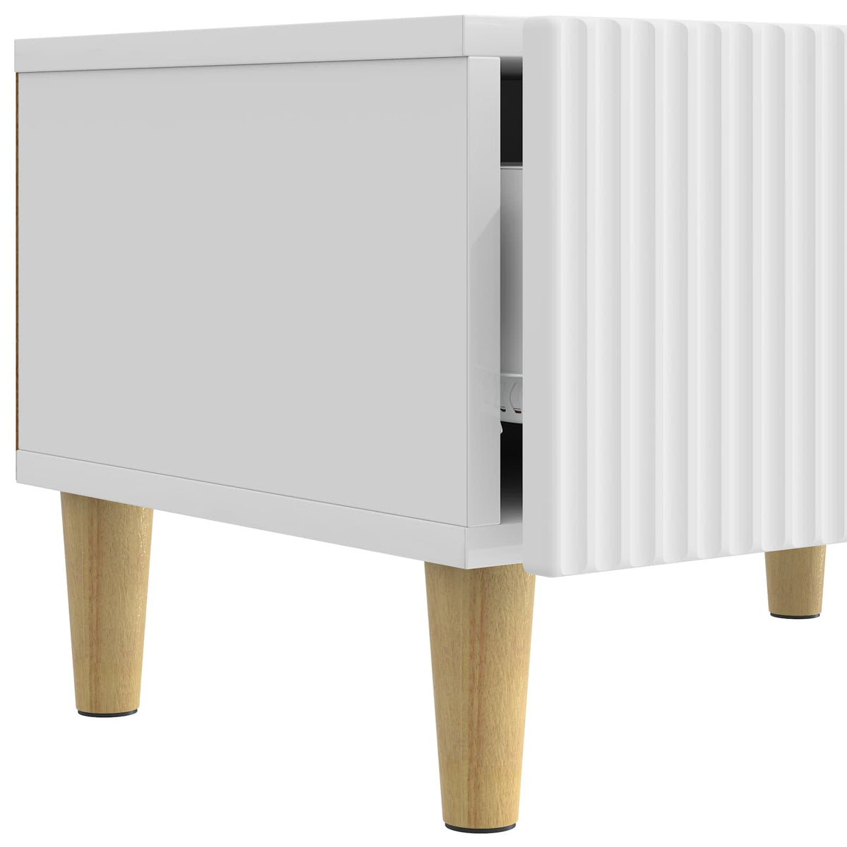 TV ormar s ladicama Bijela visokog sjaja 147 x 34,5 x 30 cm