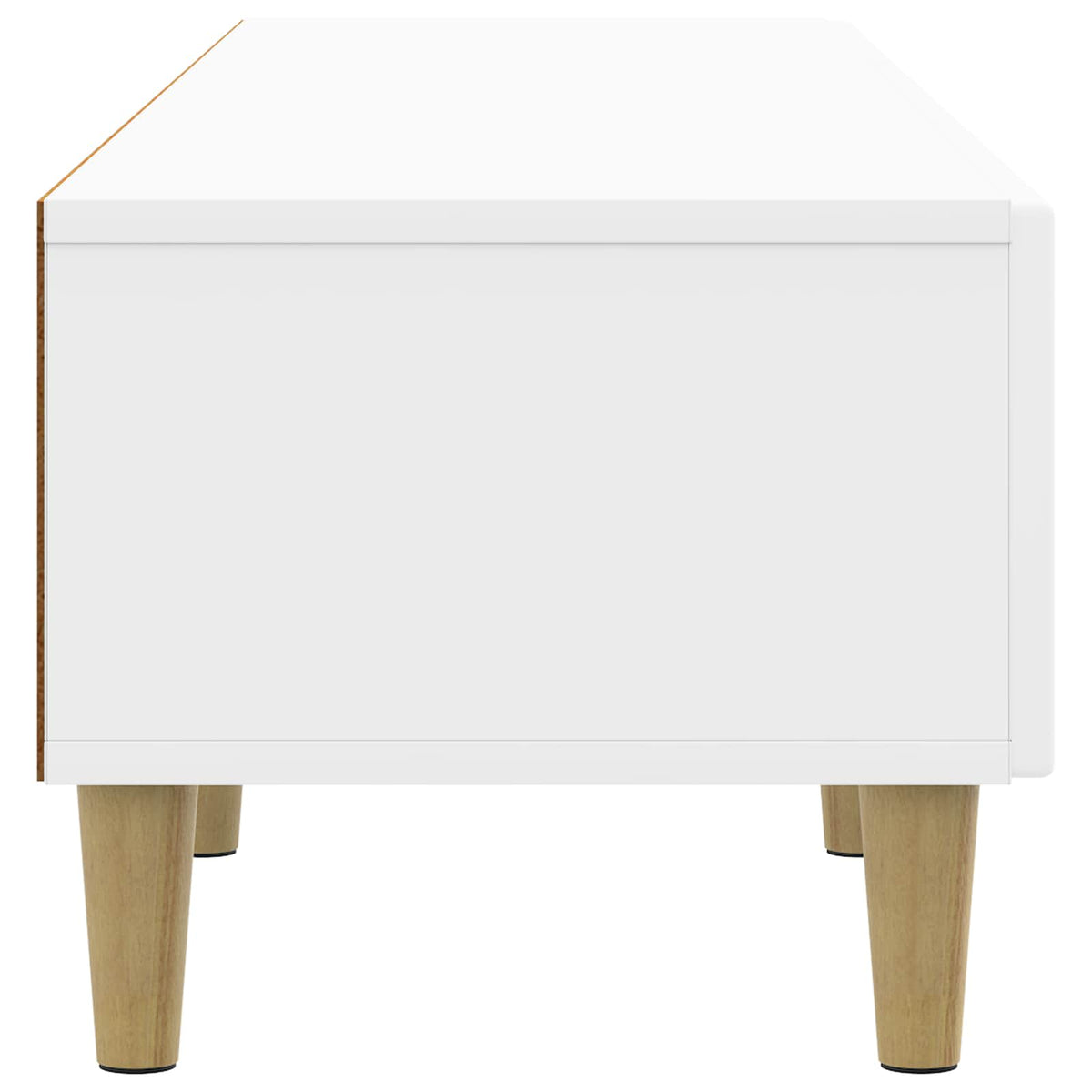 TV ormar s ladicama Bijela visokog sjaja 147 x 34,5 x 30 cm