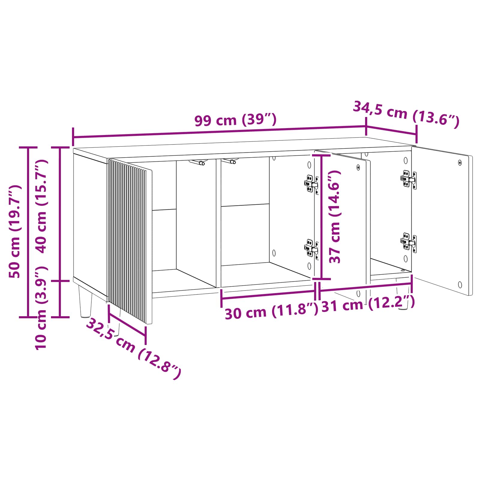 TV ormar Hrast sonoma 99 x 34,5 x 50 cm Konstruirano drvo