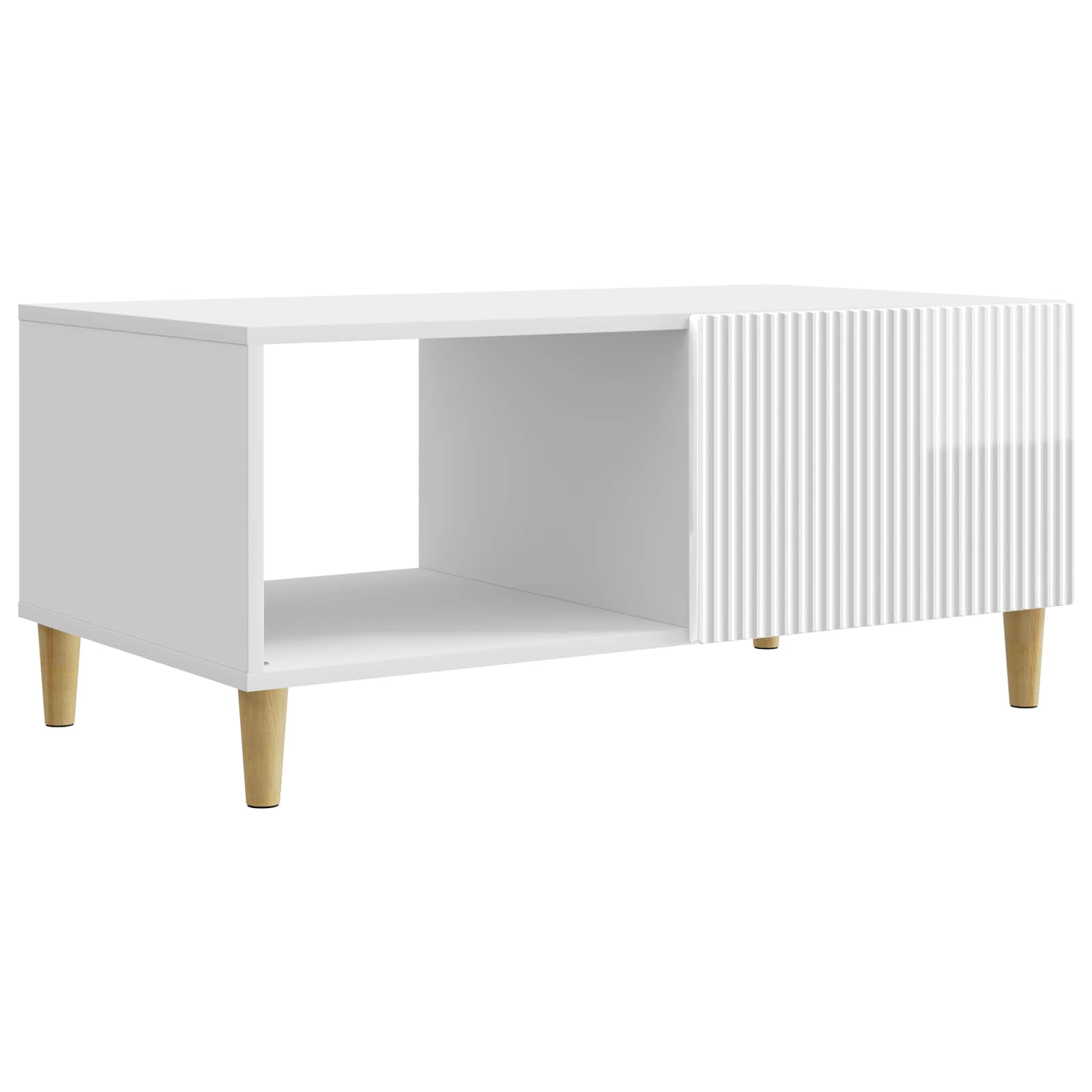 Kava Stol Bijela visokog sjaja 90 x 50 x 40 cm