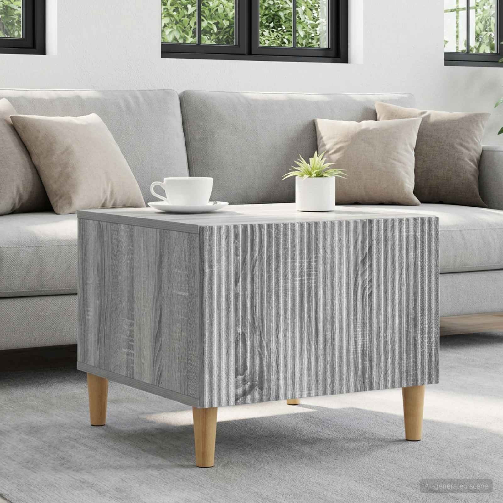 Kava Stol Siva sonoma 49 x 50 x 40 cm Konstruirano drvo