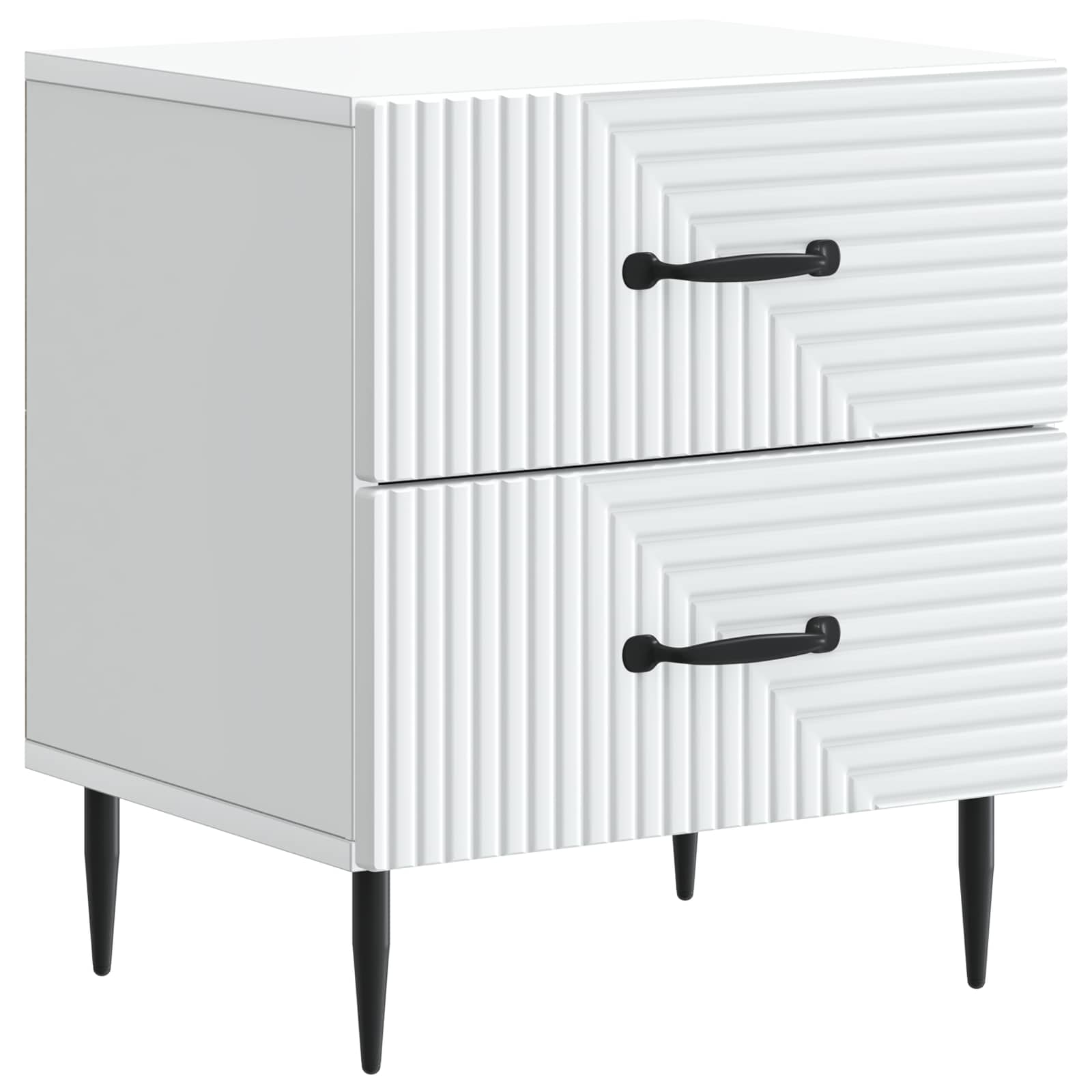 Noćni ormar 2 pcs Bijela 43 x 34,5 x 47,5 cm Konstruirano drvo