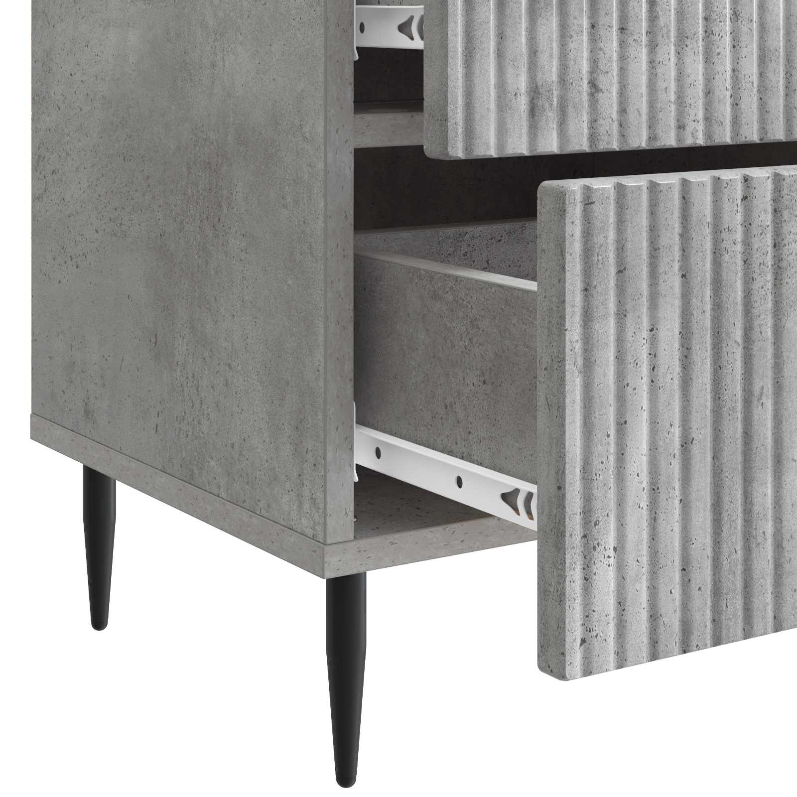 Noćni ormar Betonska siva 43 x 34,5 x 47,5 cm Konstruirano drvo