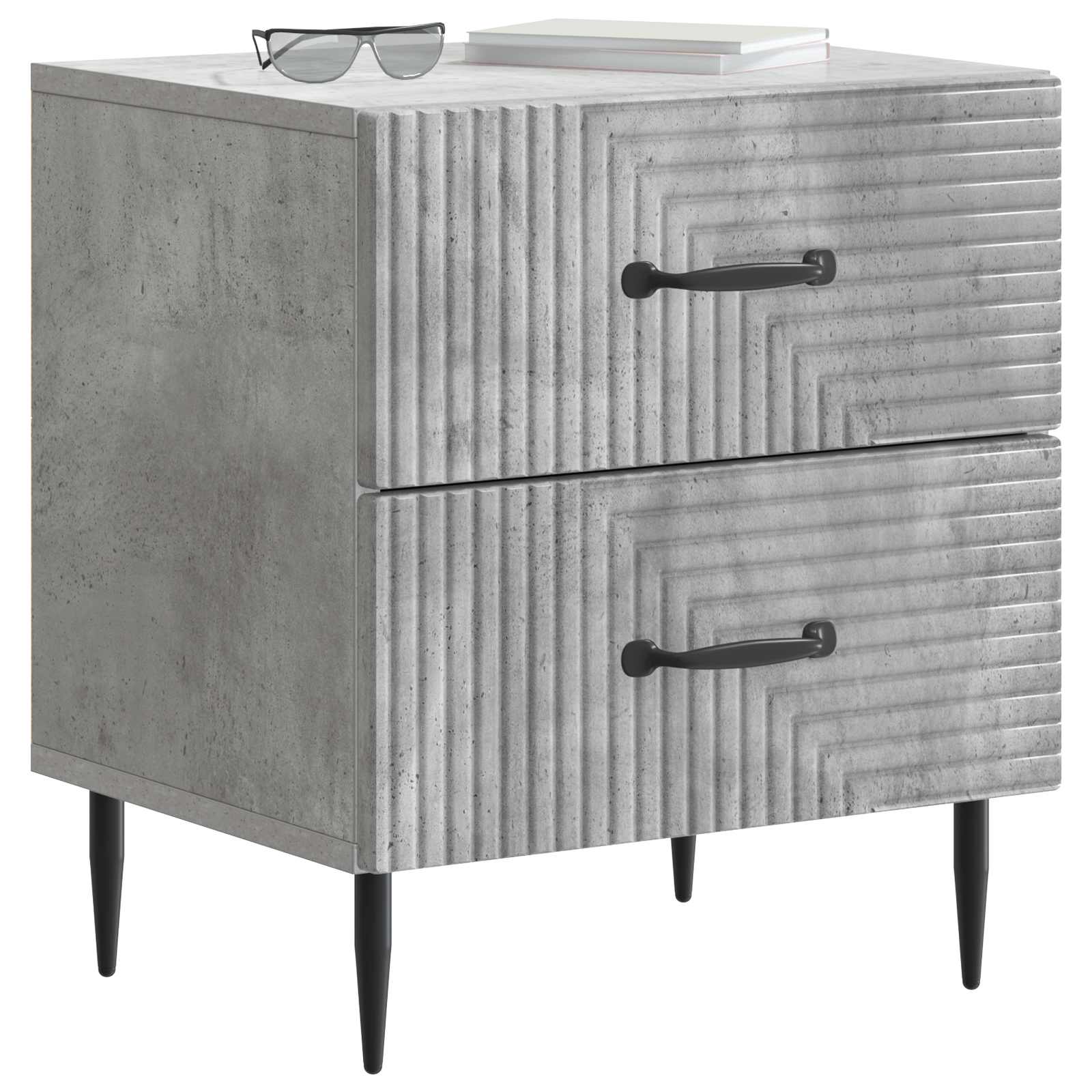 Noćni ormar Betonska siva 43 x 34,5 x 47,5 cm Konstruirano drvo