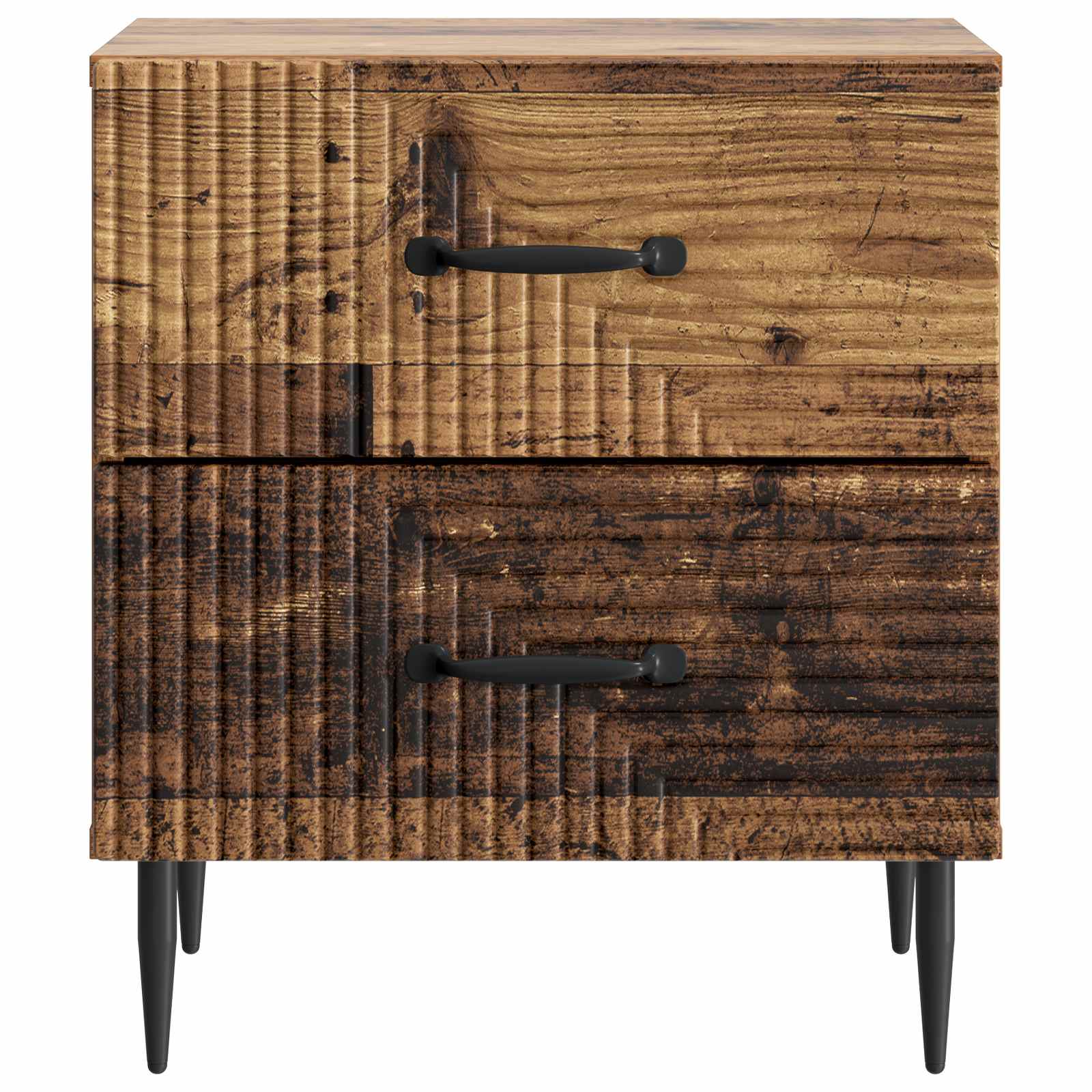 Noćni ormar s ladicama 2 pcs Staro drvo 43 x 34,5 x 47,5 cm