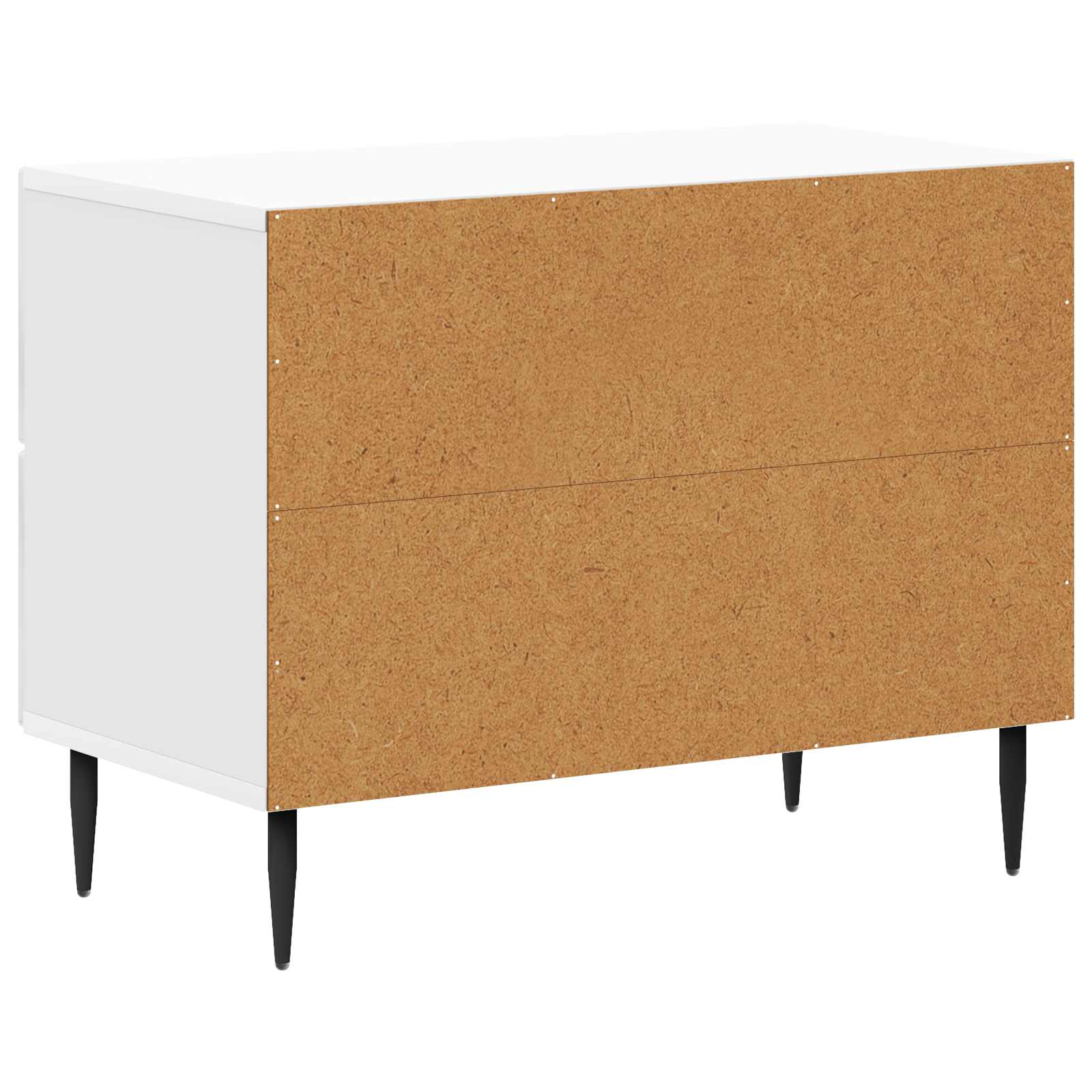 Noćni ormar s ladicama Bijela visokog sjaja 62 x 34,5 x 47,5 cm