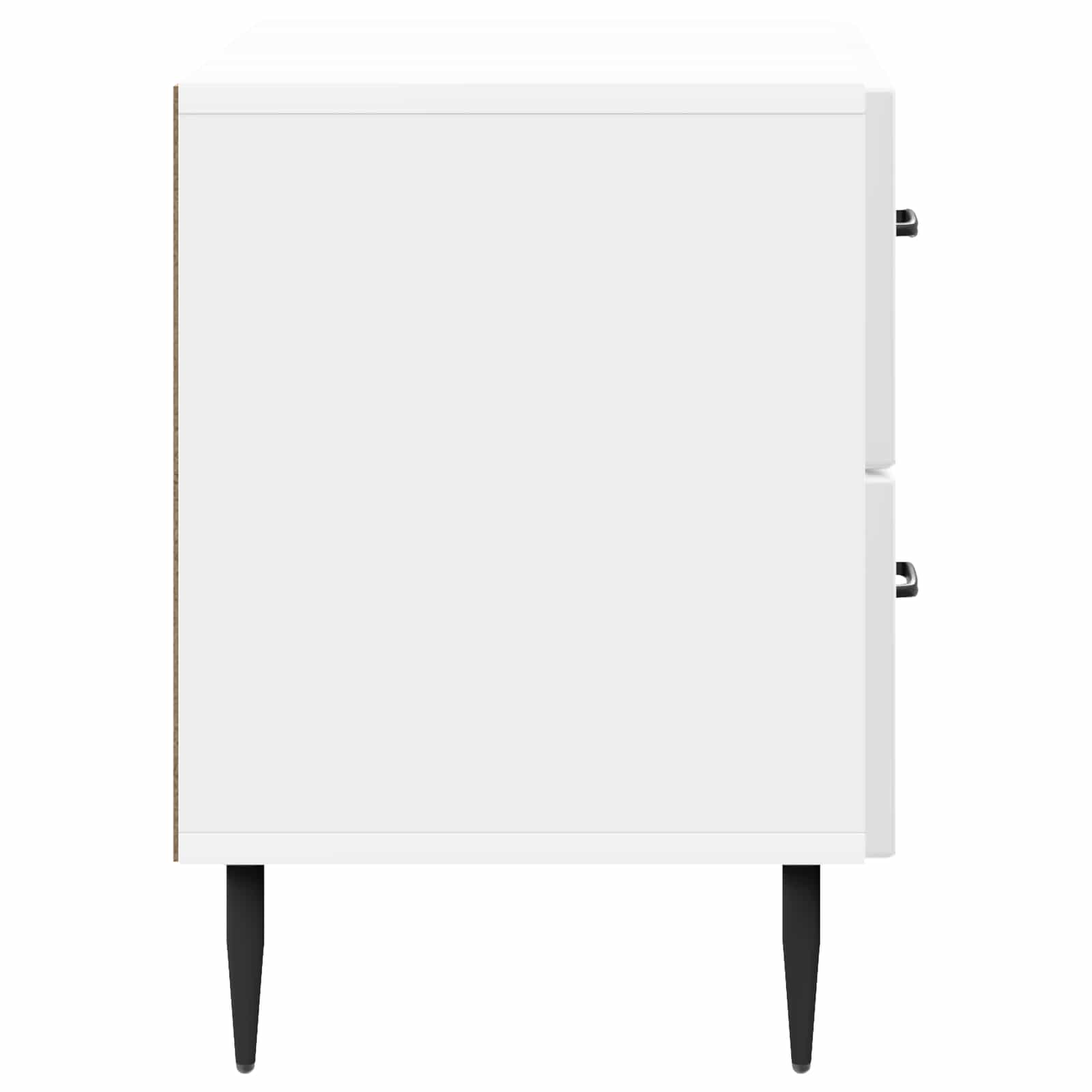 Noćni ormar s ladicama Bijela visokog sjaja 62 x 34,5 x 47,5 cm