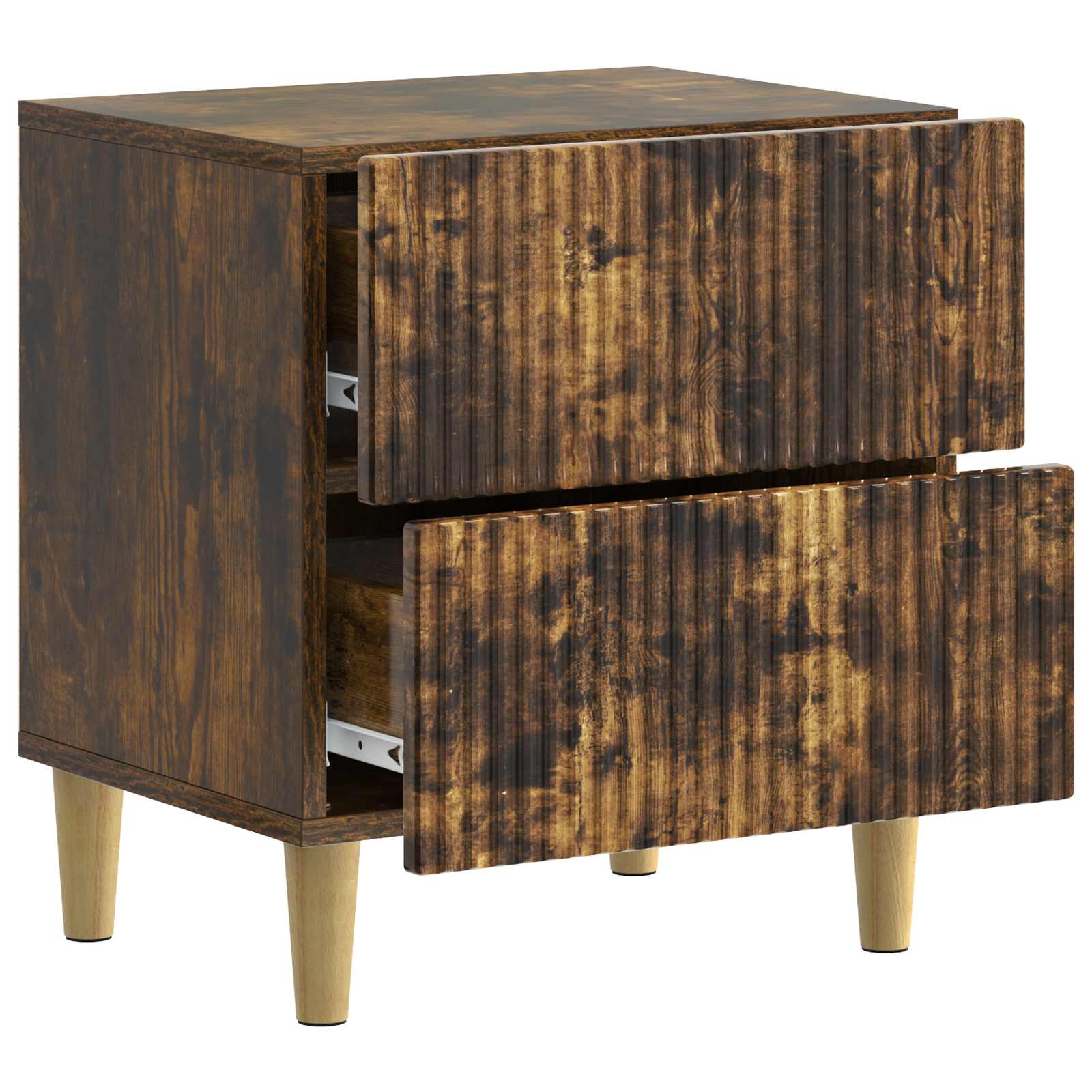 Noćni ormar s ladicama Dimljeni hrast 62 x 34,5 x 47,5 cm