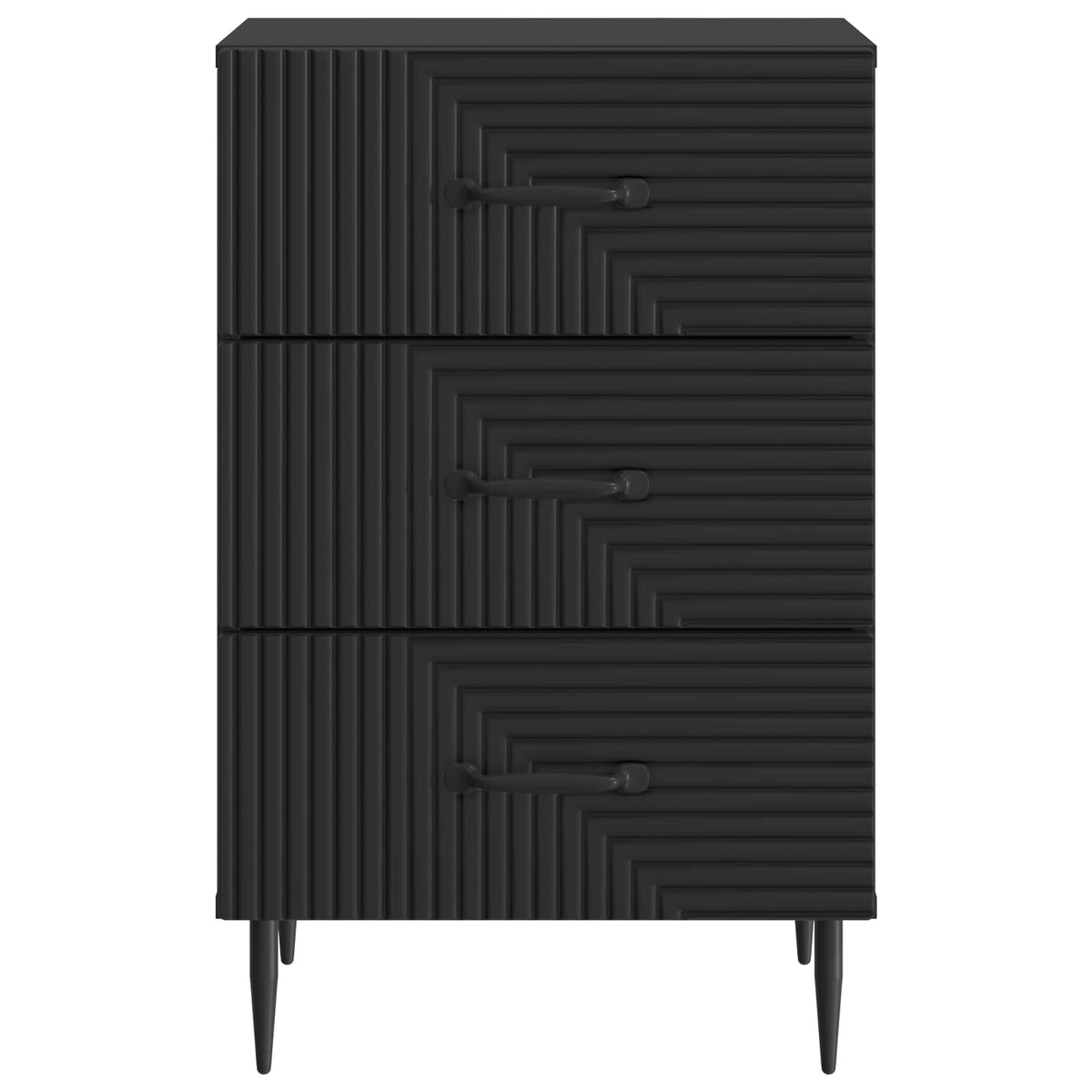 Noćni ormar s ladicama Crna 43 x 41 x 66,5 cm Konstruirano drvo