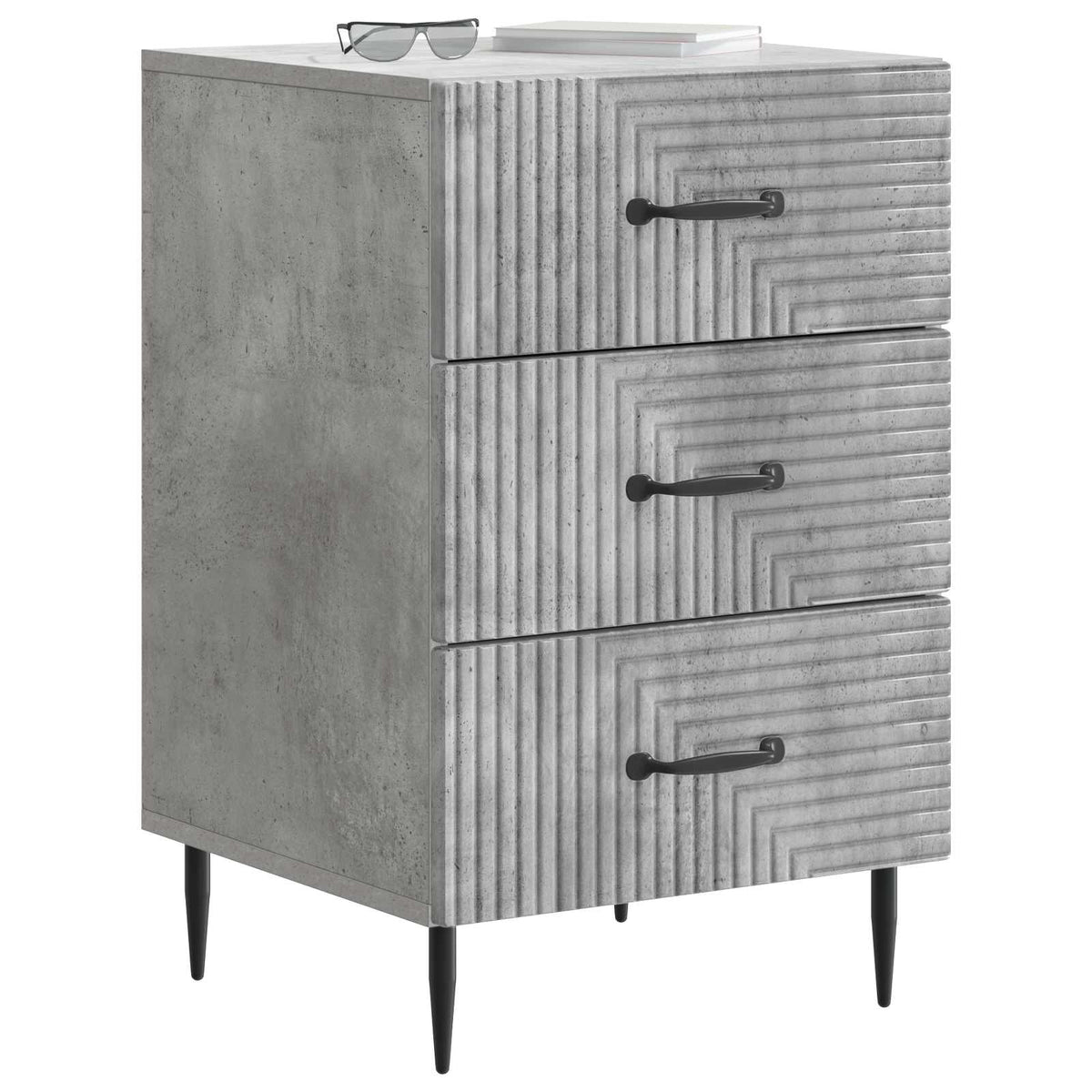Noćni ormar Betonska siva 43 x 41 x 66,5 cm Konstruirano drvo