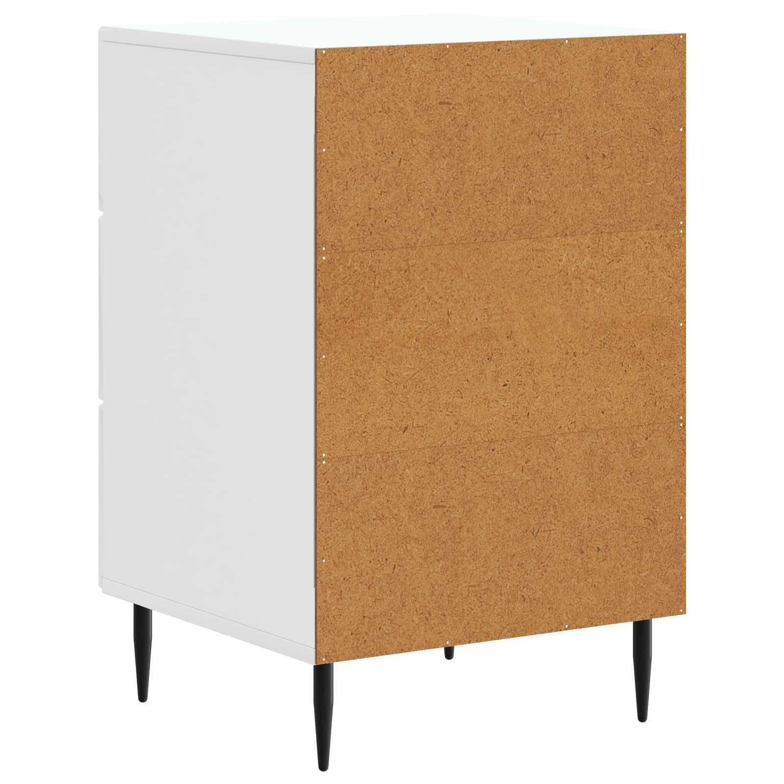 Noćni ormar s ladicama Bijela visokog sjaja 43 x 41 x 66,5 cm