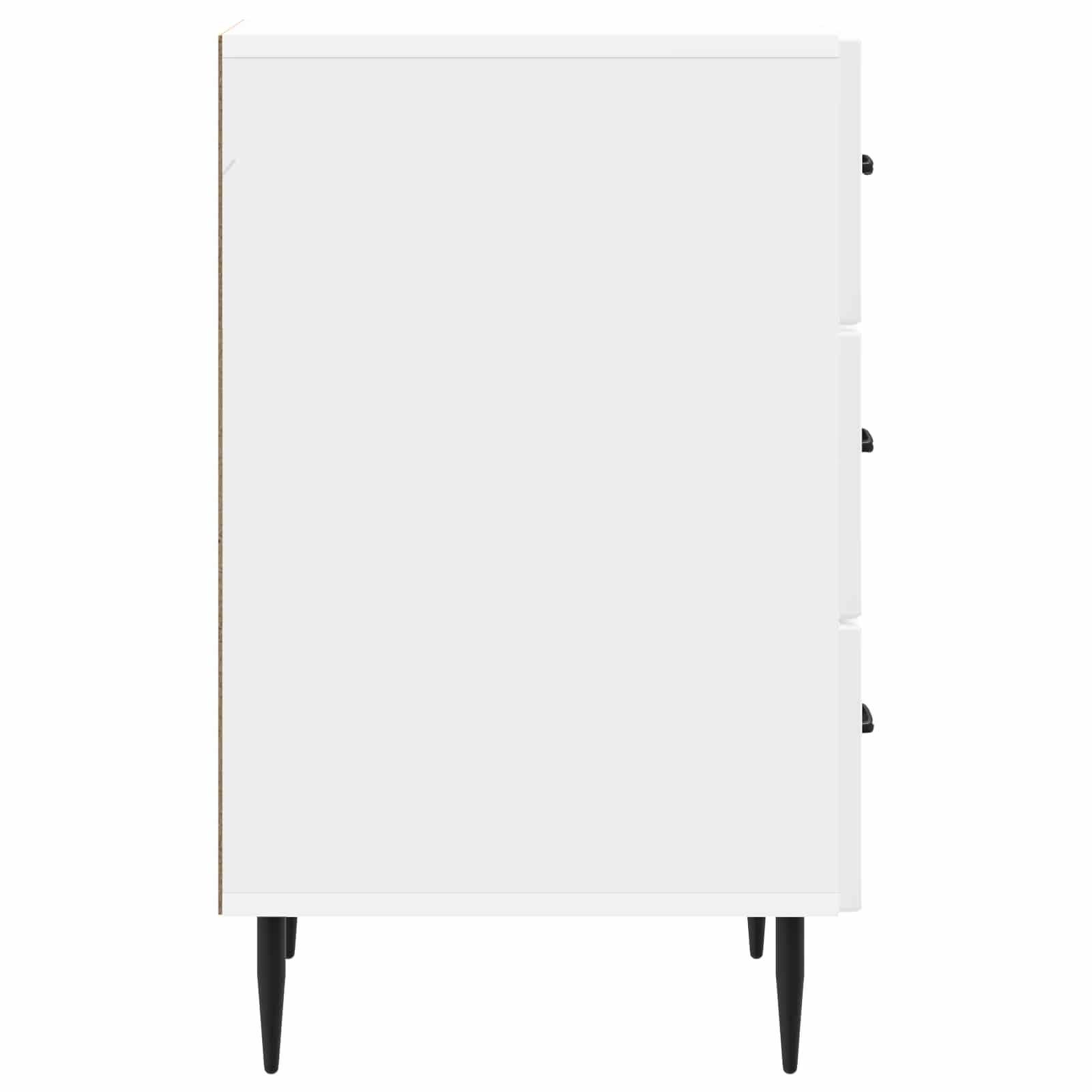 Noćni ormar s ladicama Bijela visokog sjaja 43 x 41 x 66,5 cm