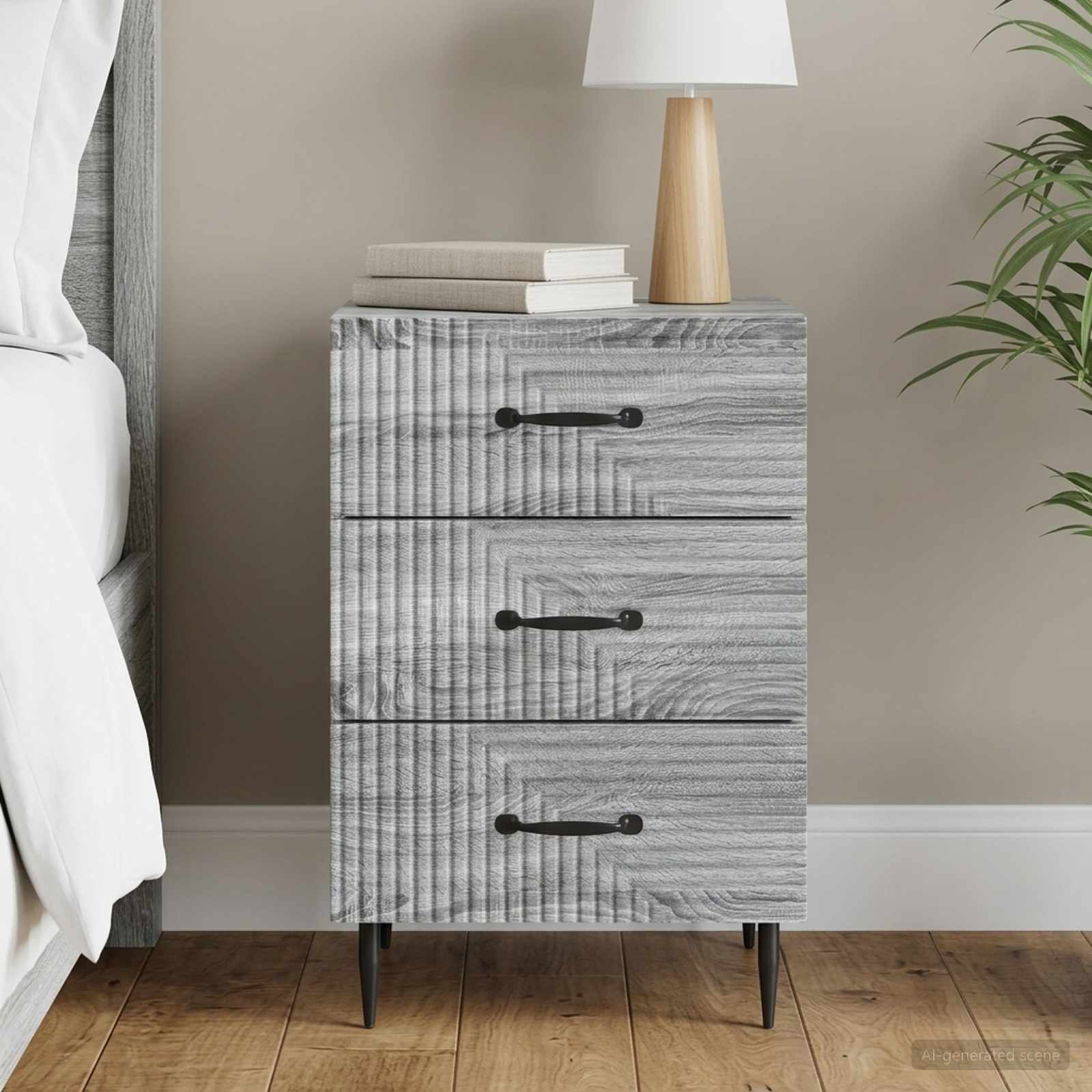 Noćni ormar Siva sonoma 43 x 41 x 66,5 cm Konstruirano drvo