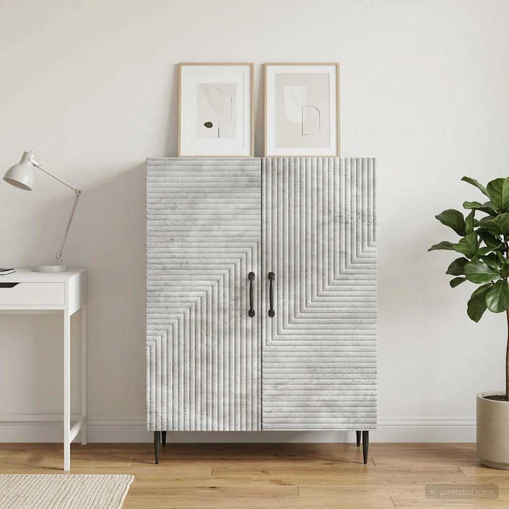 Kreveta Betonska siva 66 x 34,5 x 89,5 cm Konstruirano drvo