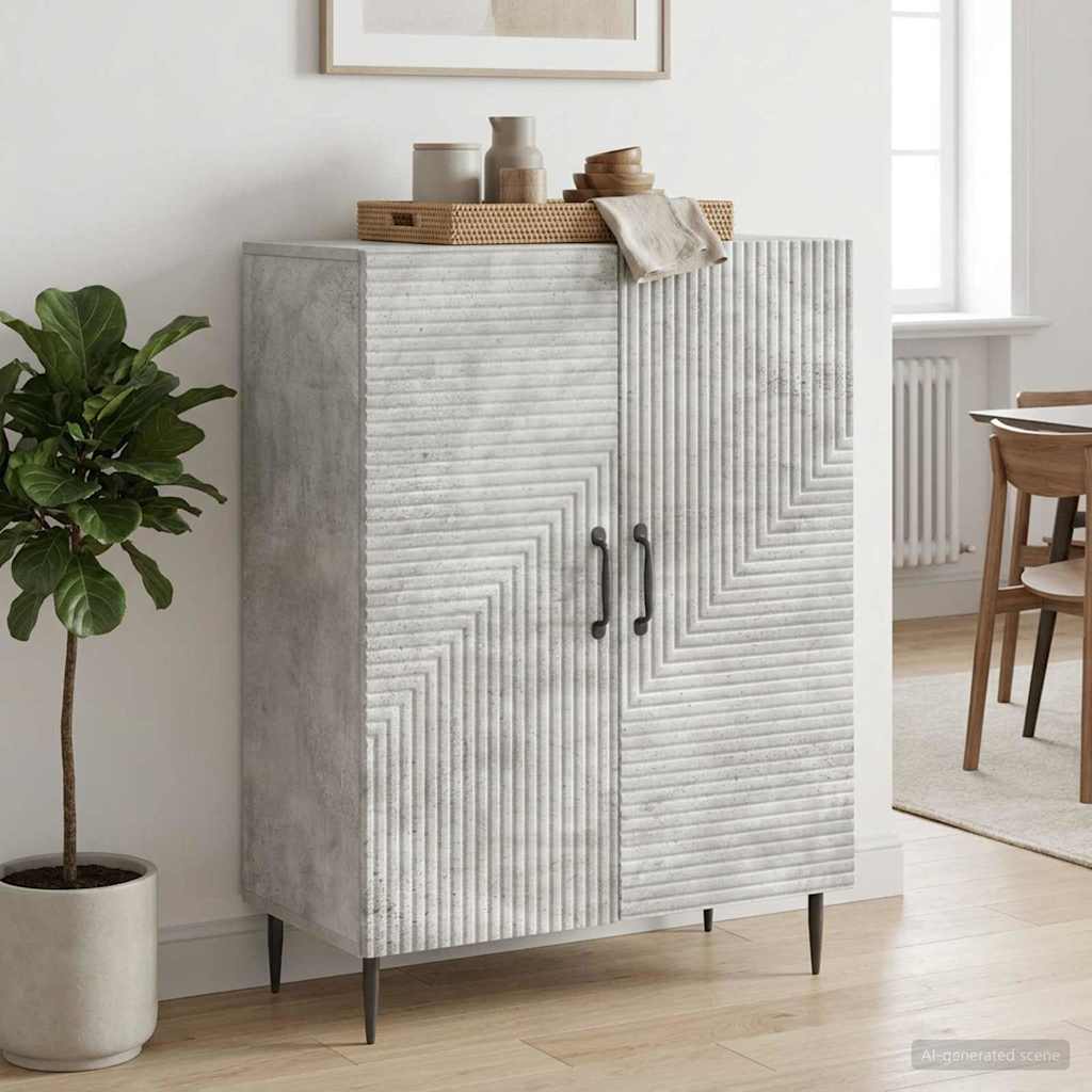 Kreveta Betonska siva 66 x 34,5 x 89,5 cm Konstruirano drvo