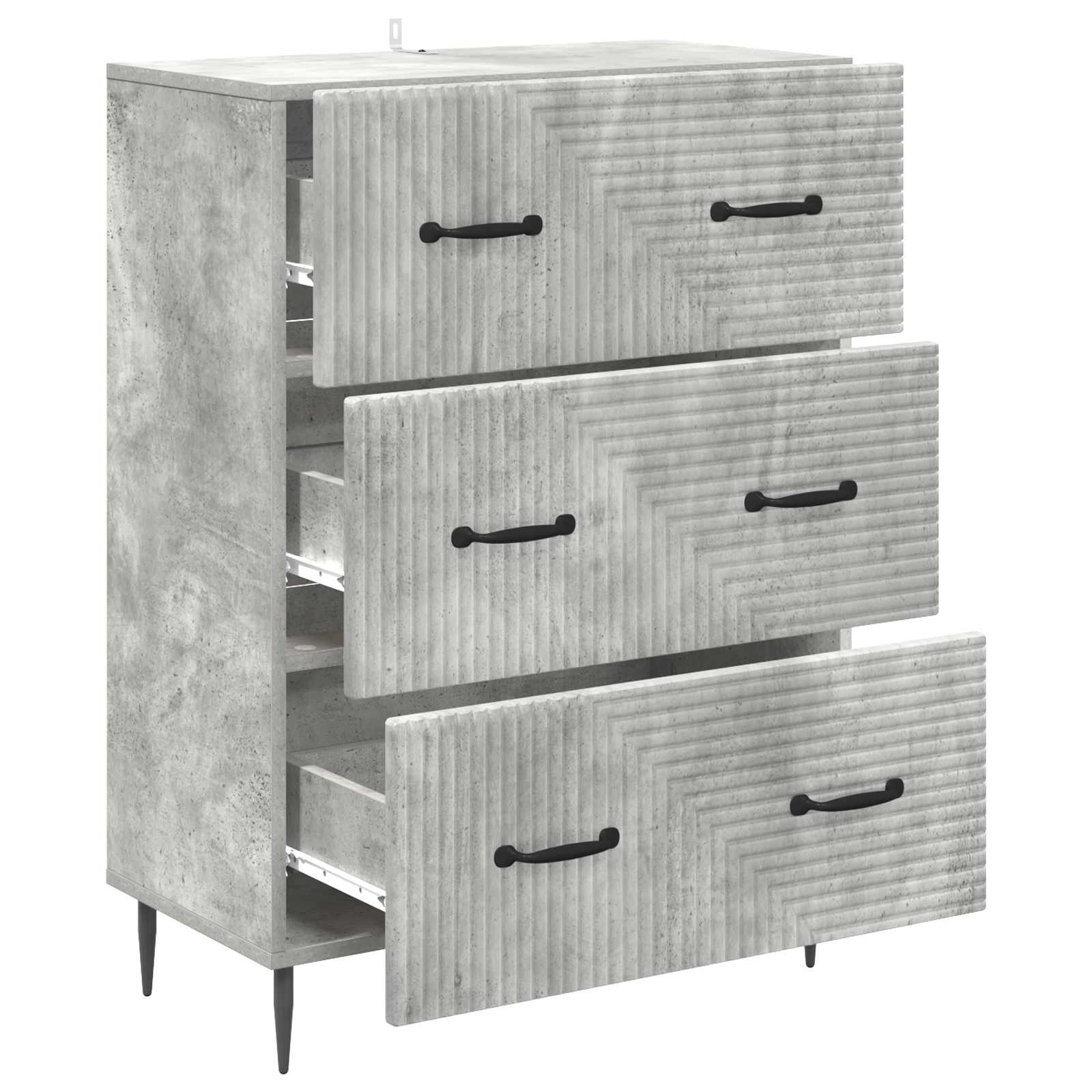 Ormar s ladicama Betonska siva 66 x 34,5 x 89,5 cm