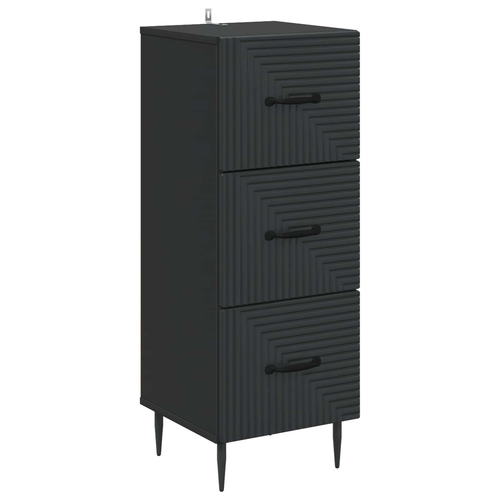Ormar s ladicama Crna 33 x 34,5 x 89,5 cm Konstruirano drvo