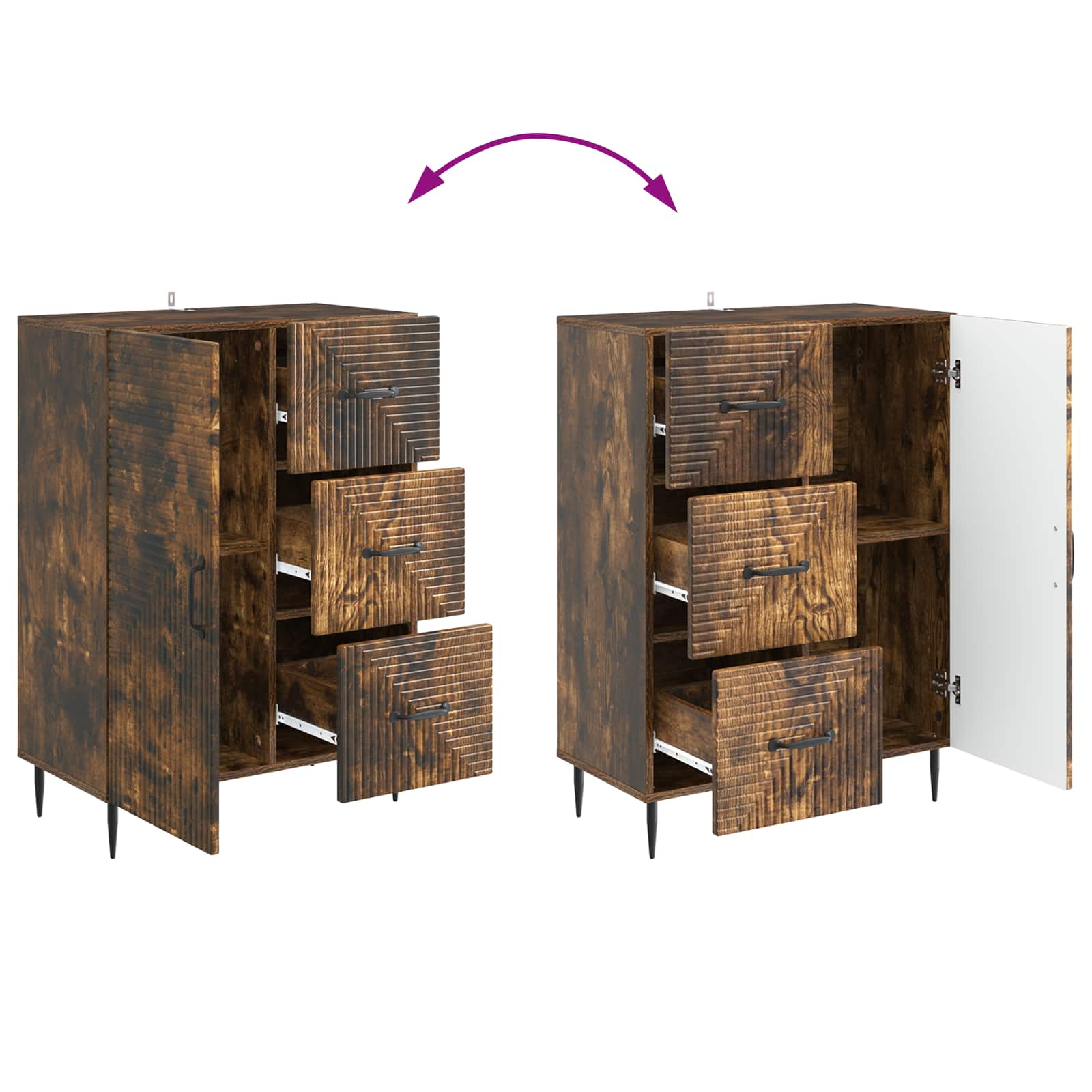 Kreveta Dimljeni hrast 66 x 34,5 x 89,5 cm Konstruirano drvo