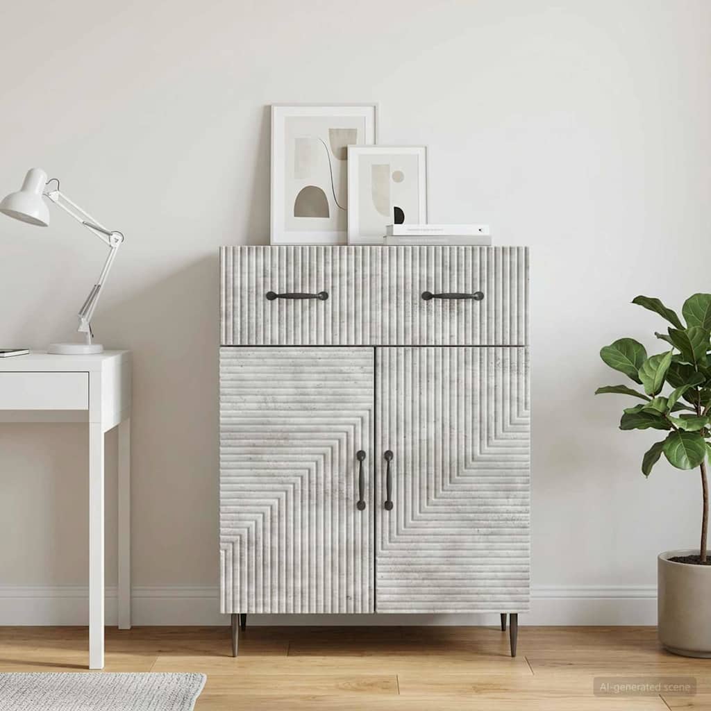 Kreveta Betonska siva 66 x 34,5 x 89,5 cm Konstruirano drvo